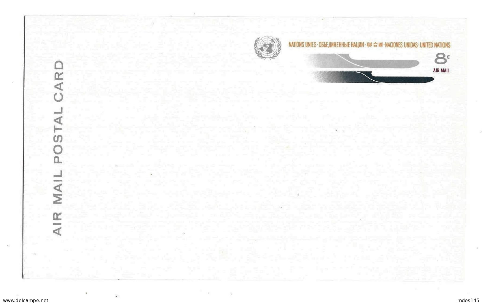 3 UN United Nations 1960s UXC5 UXC6 UXC7 Mint Air Mail Postal Card 8c 11c 13c - Sonstige & Ohne Zuordnung