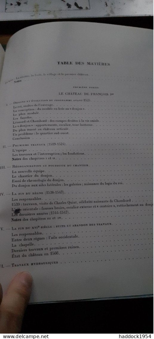 Chambord Jean MARTIN-DEMEZIL Société Française D'archéologie 1986 - Centre - Val De Loire