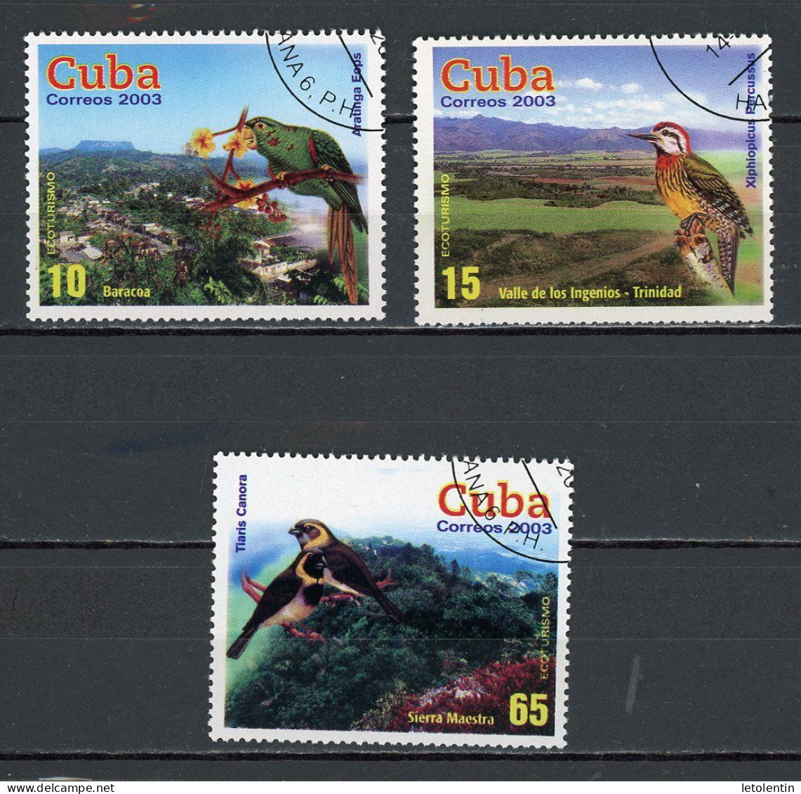 CUBA -  ECOTOURISME  N°Yt 4111+4112+4113 Obli. - Usados