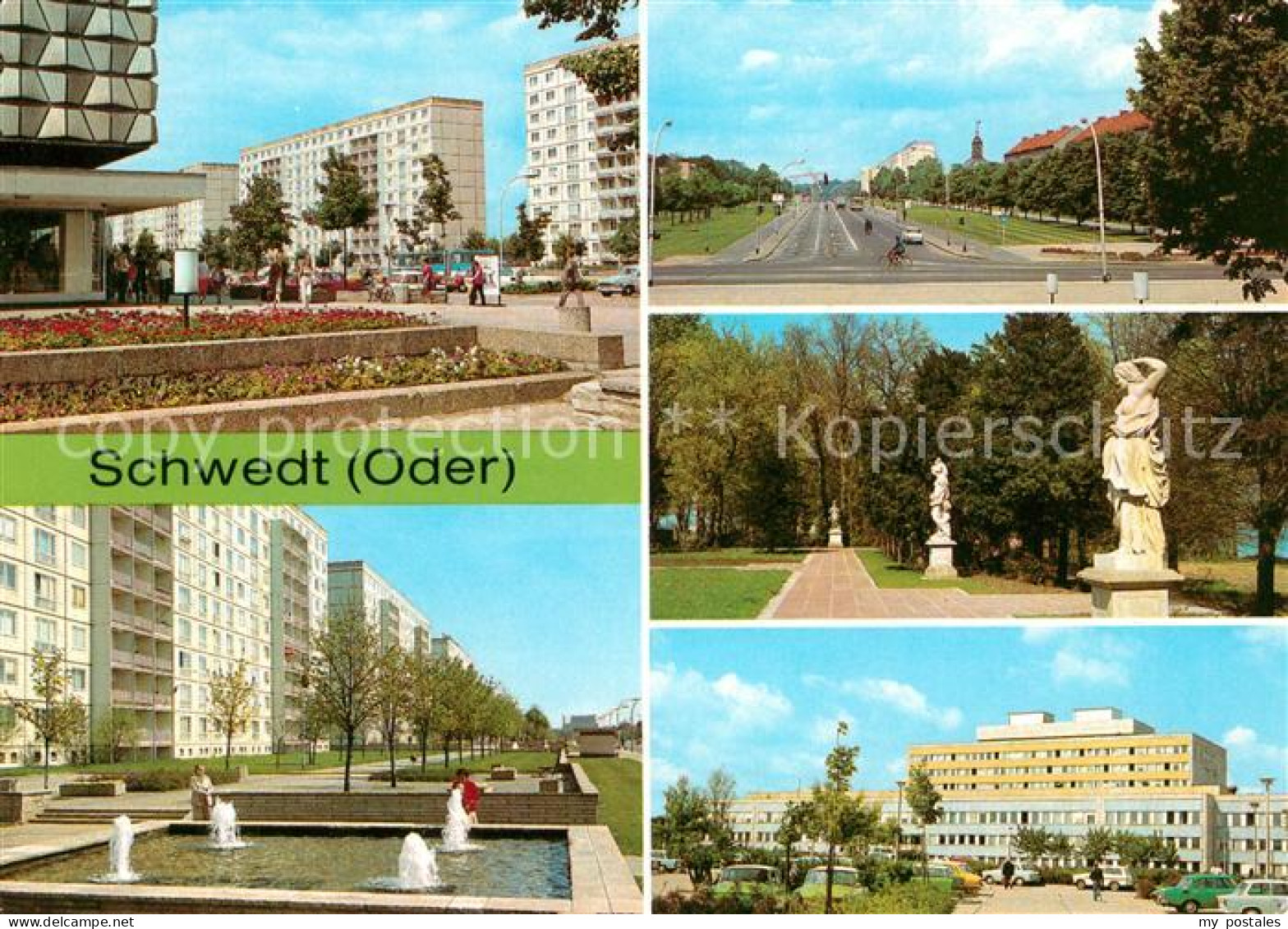 73070575 Schwedt Oder Platz Der Befreiung Leninallee Park Am Kulturhaus Statuen  - Schwedt