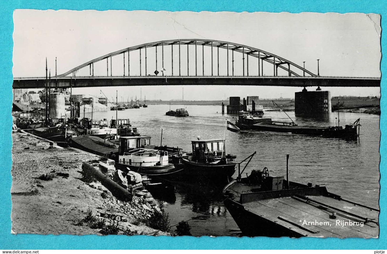 * Arnhem (Gelderland - Nederland) * (Carte Photo - Fotokaart) Rijnbrug, Pont, Bridge, Canal, Bateau, Péniche, Boat - Arnhem