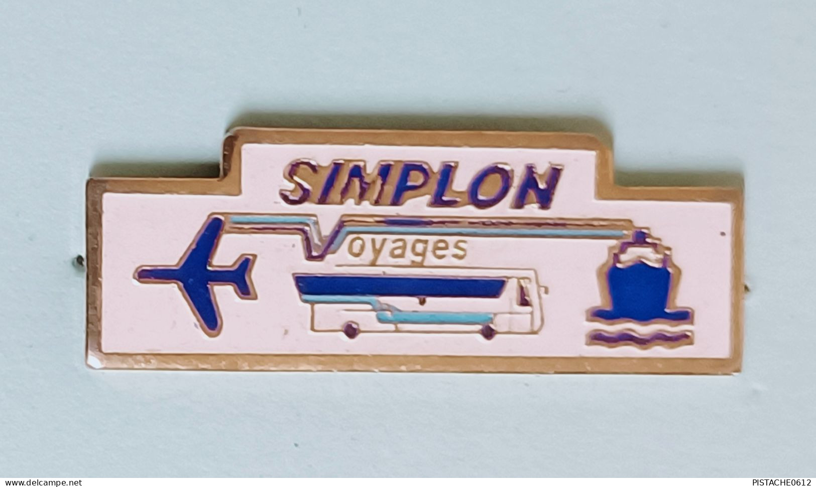 Pin's Avion SIMPLON Voyages Avion Car Bateau - Avions