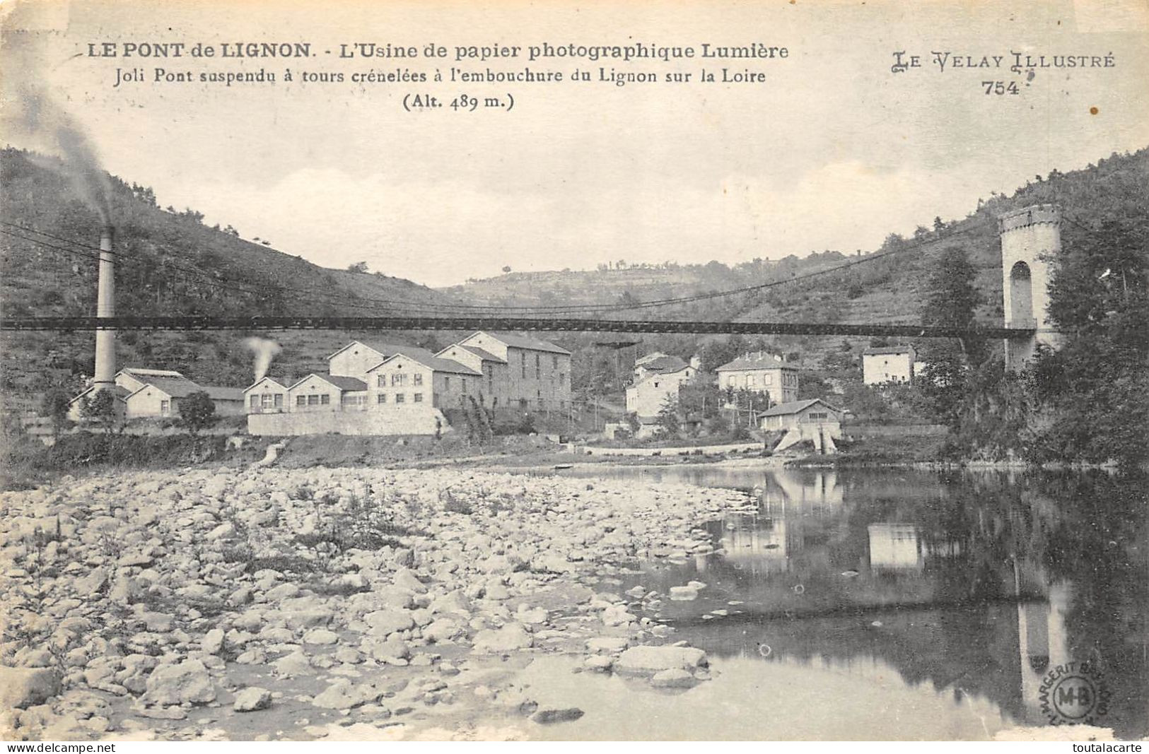 CPA 43 LE PONT DE LIGNON L'USINE DE PAPIER PHOTOGRAPHIQUE LUMIERE - Otros & Sin Clasificación