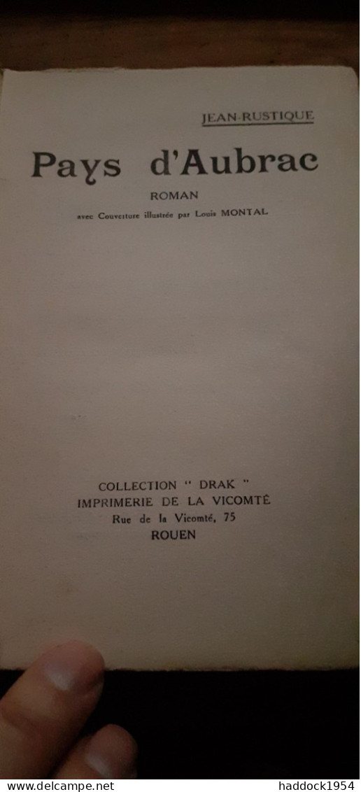 Pays D'aubrac JEAN RUSTIQUE Collection Drak 1931 - Auvergne