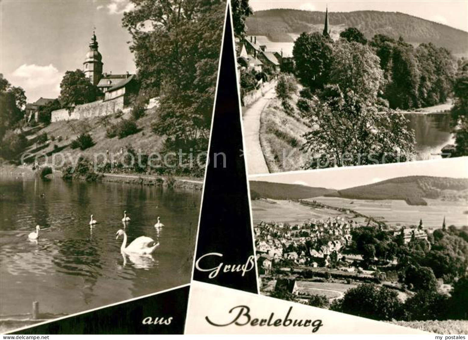 73070442 Berleburg Bad Schloss Schwaene Teilansicht Panorama Berleburg Bad - Bad Berleburg