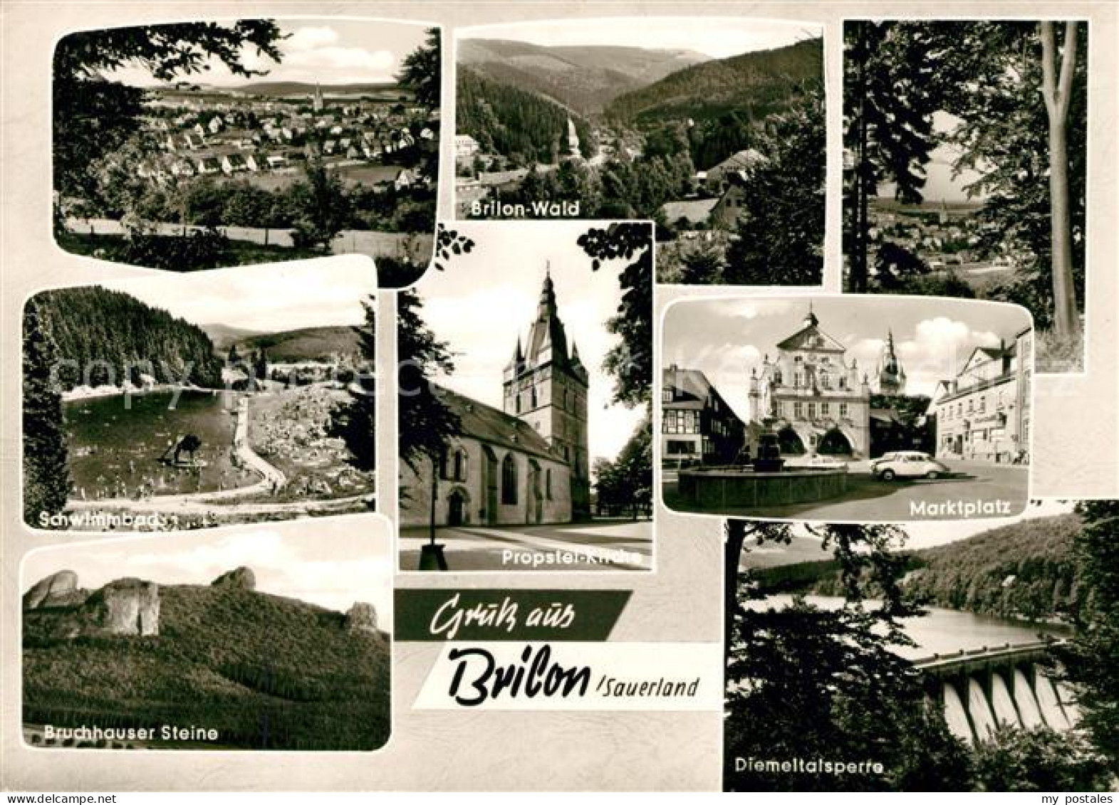 73070440 Brilon Schwimmbad Bruchhauser Steine Propstei Kirche Marktplatz Diemelt - Brilon