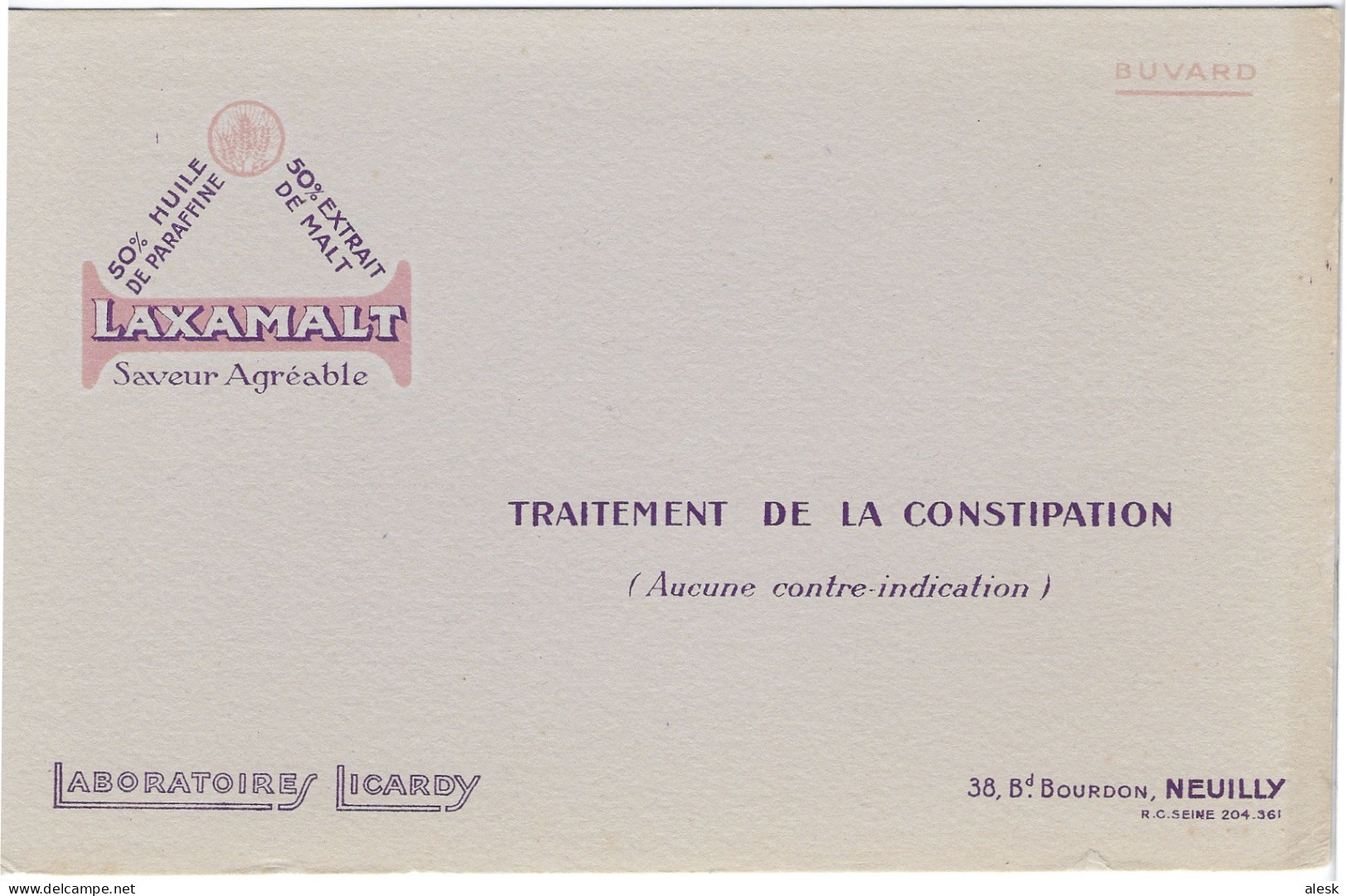 LABORATOIRES LICARDY - Laxamalt - Traitement De La Constipation - Chemist's