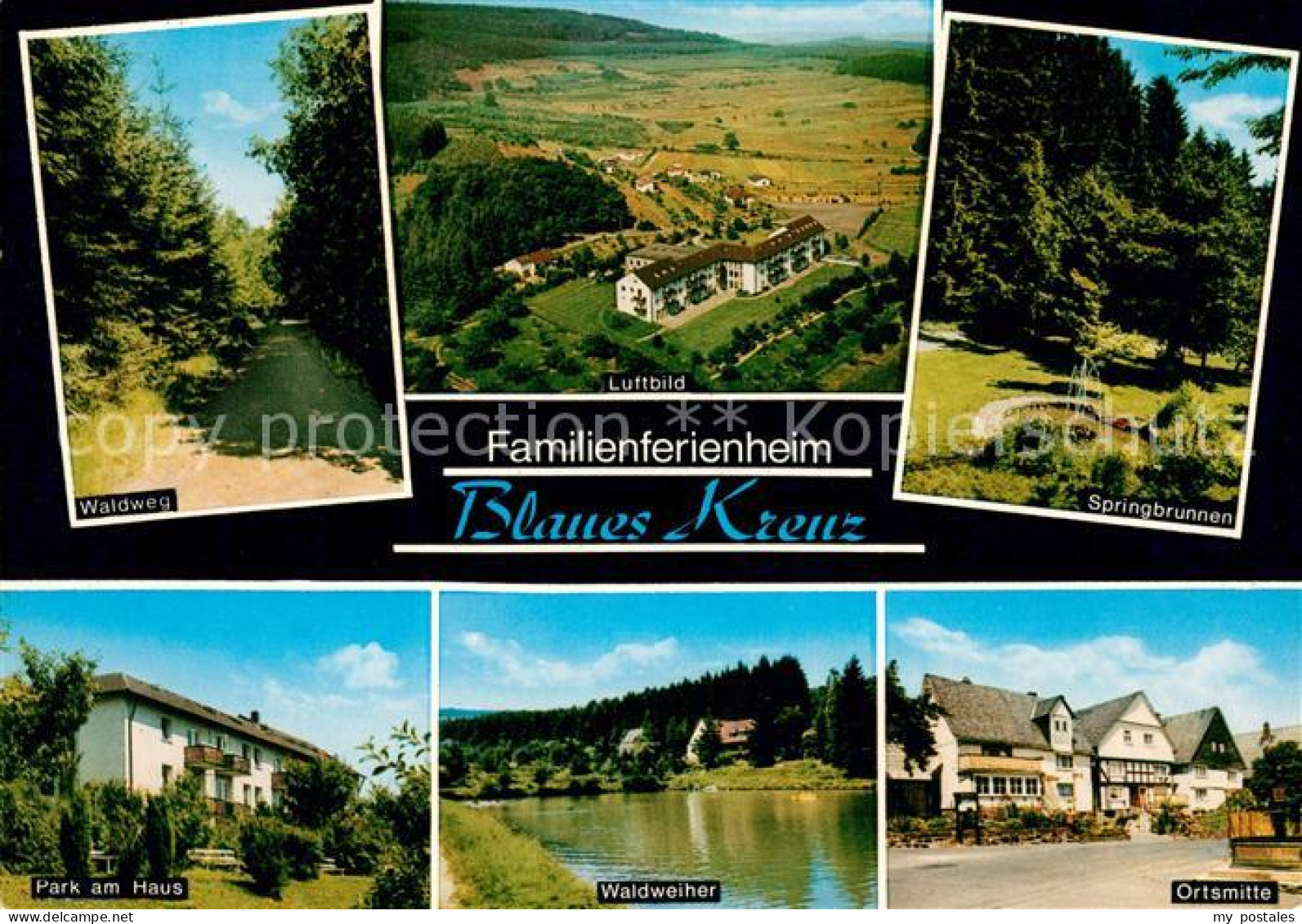 73070417 Holzhausen Burbach Waldweg Fliegeraufnahme Familien Ferienheim Des Blau - Bad Laasphe