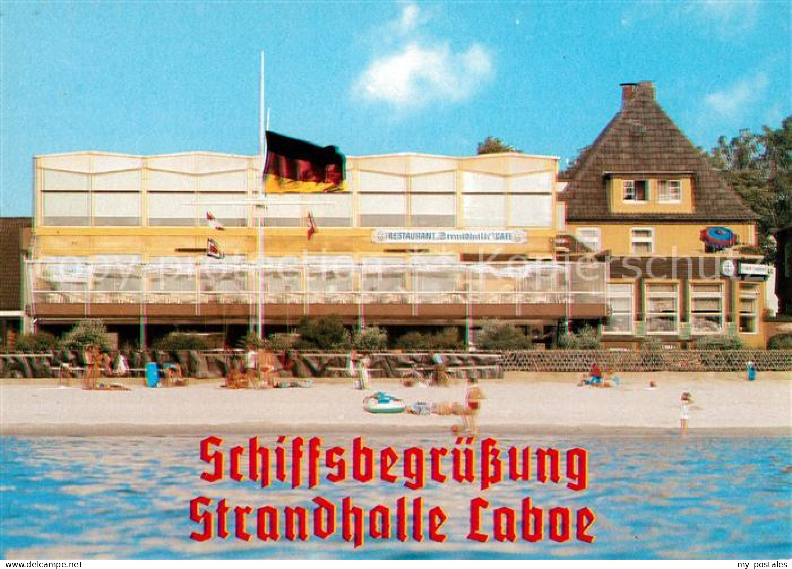 73070352 Laboe Schiffsbegruessung Strandhalle Laboe Laboe - Laboe