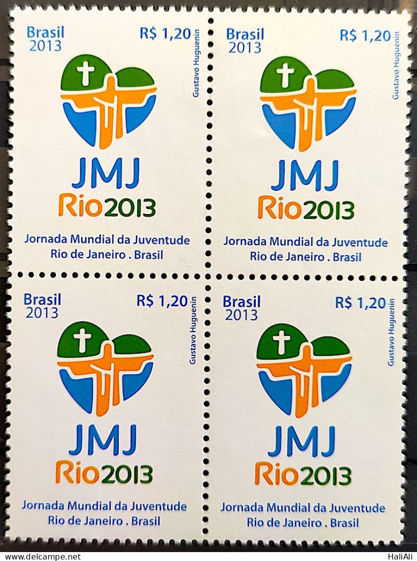 C 3276 Brazil Stamp WYD World Youth Day Rio De Janeiro Religion 2013 Block Of 4 - Unused Stamps