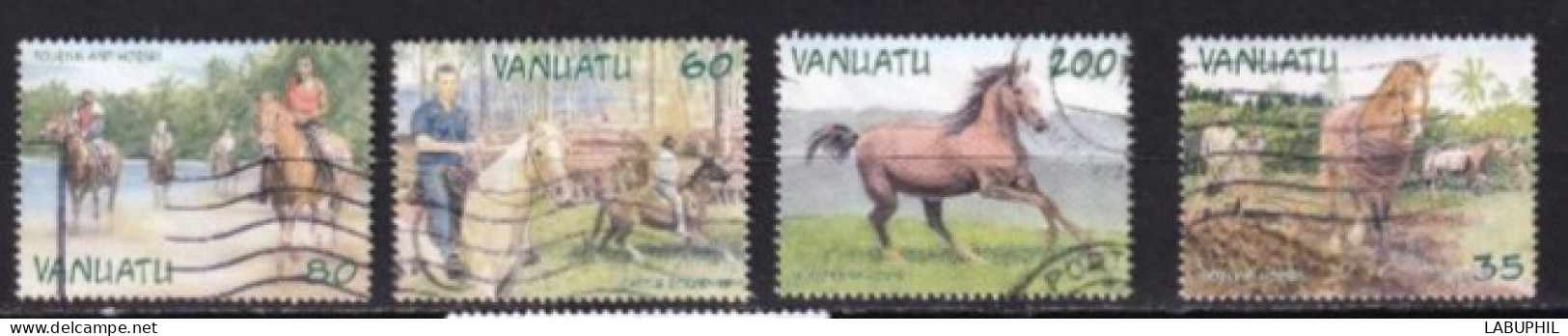 VANUATU Oblitérés Used 2002 Faune Chevaux - Vanuatu (1980-...)