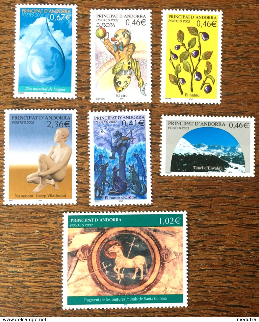 Andorre NEUF** Année Complète 2002 : 555 à 574 (20 Timbres) - Unused Stamps