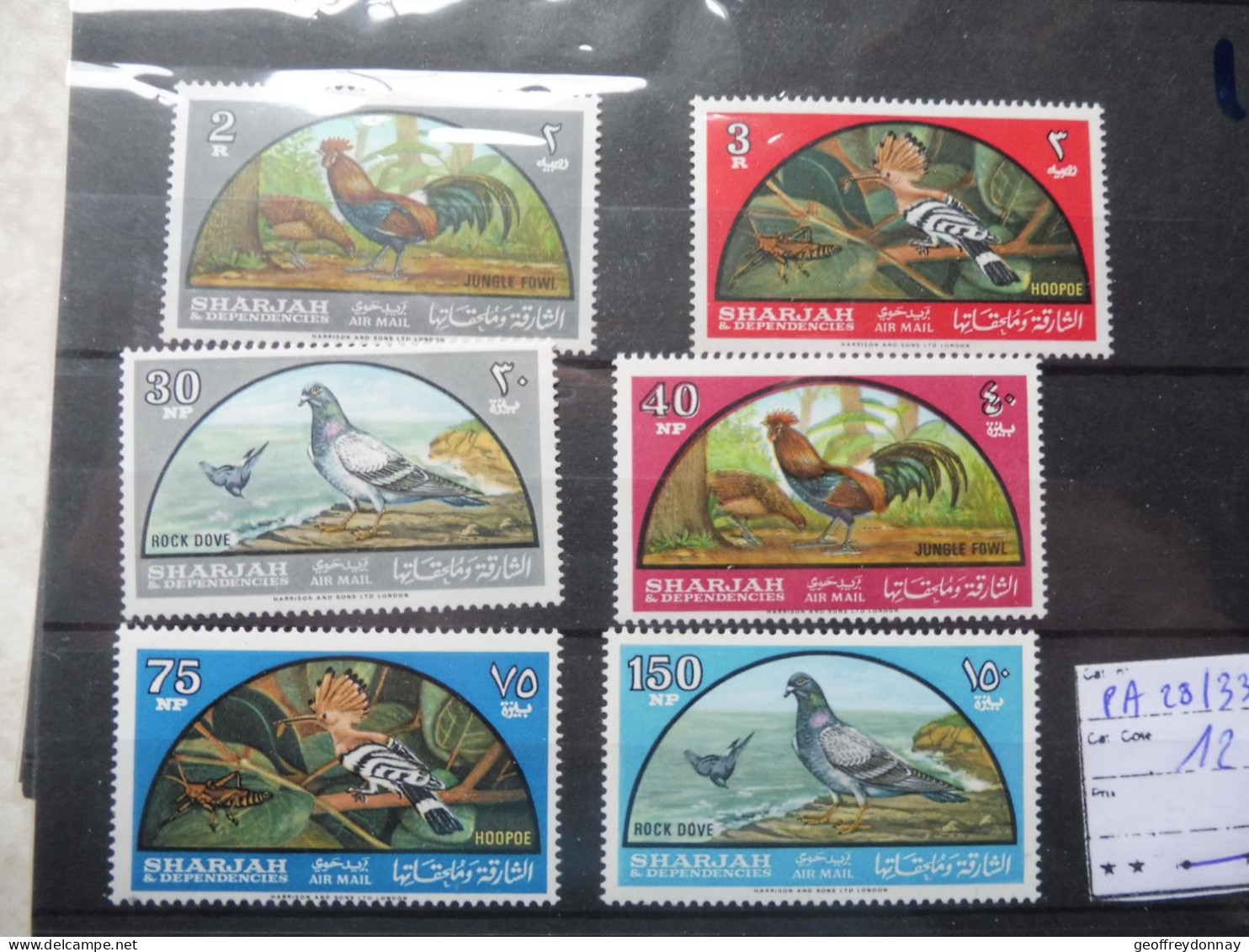 Sharjah Pa PA Poste Aerienne Aero 28/33 Mnh Neuf ** Duiven Pigeon Coq Parfait Perfect - Pigeons & Columbiformes