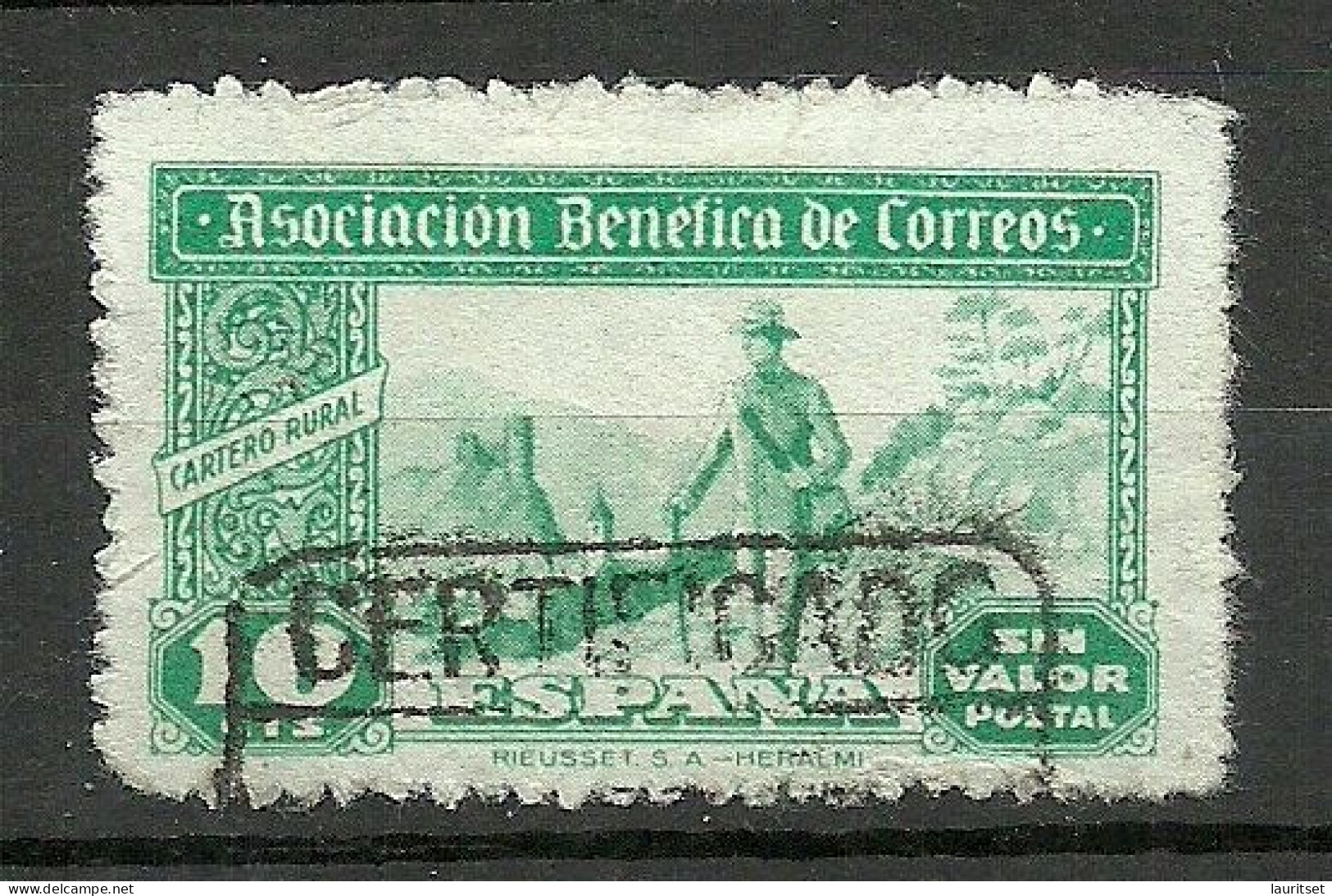 Espana Spain 1930ies GUERRA CIVIL Civil War Benefica De Correos O - Bienfaisance