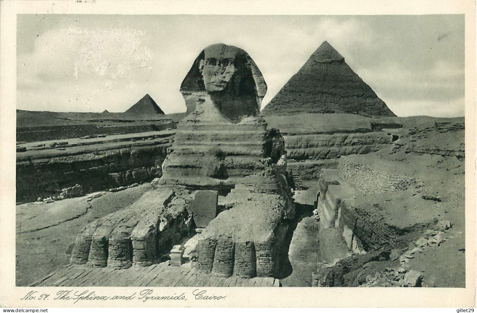 CAIRO, EGYPTE - THE SPHINX AND PYRAMIDS - TRAVEL IN 1935 -  EDITION, ZOGOS & CO - - Sfinge