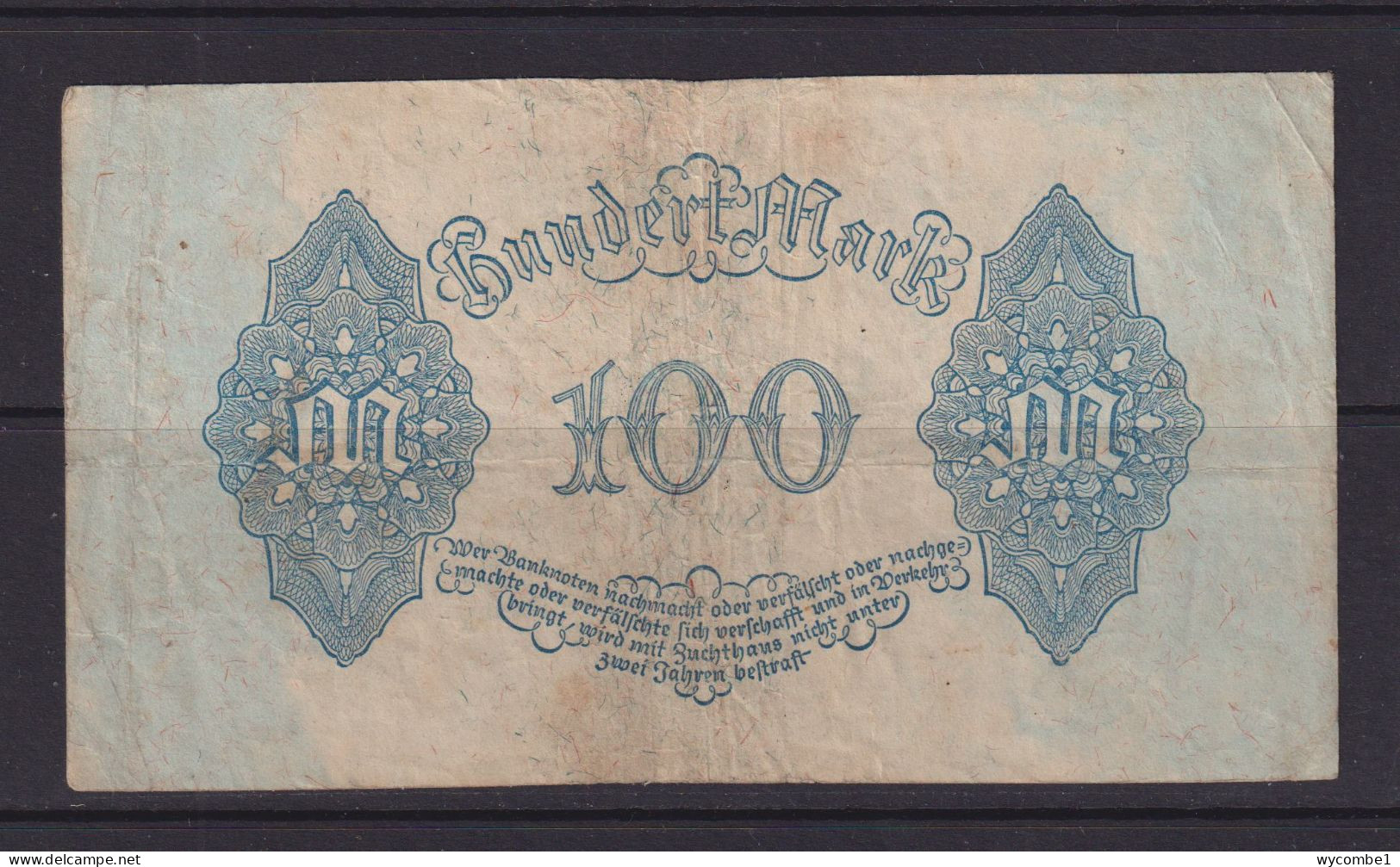 GERMANY - 1922 100  Mark Circulated Banknote - 100 Mark