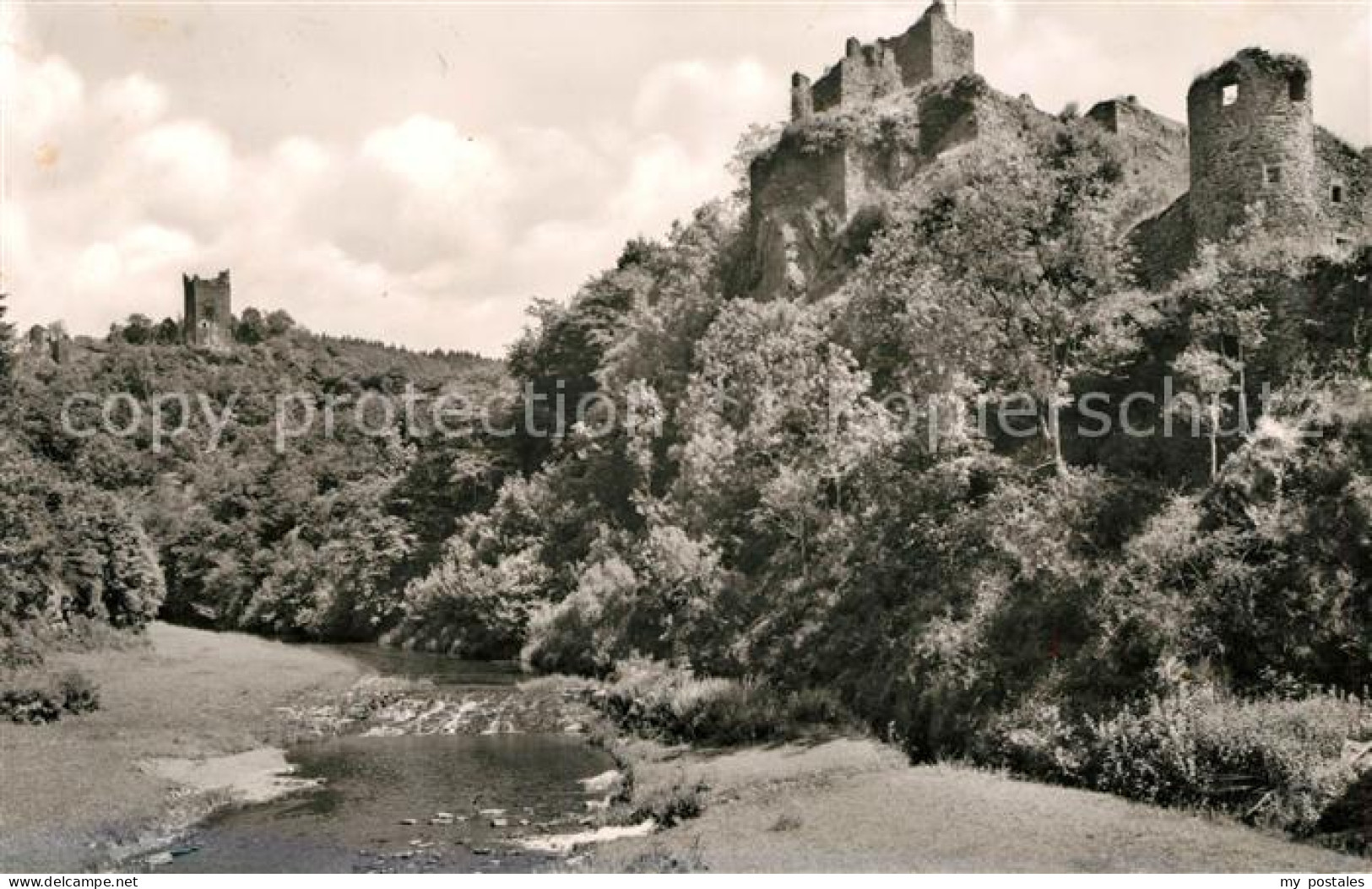 73068598 Manderscheid Eifel Lieser Mit Den Burgen Manderscheid Eifel - Manderscheid