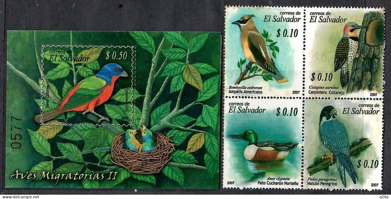 El Salvador 2007 Birds Block Of 4 + 1S/S MNH (Fair Condition) - Salvador