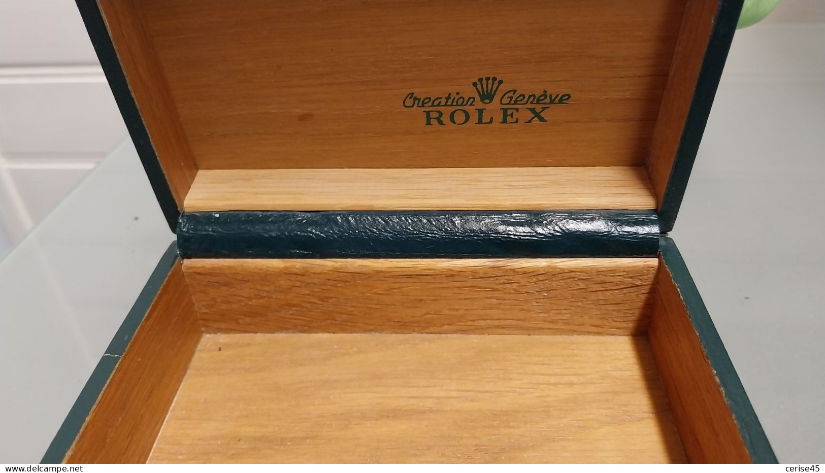 Coffret Rolex De Montre De Luxe Cuir Vert Rare - Matériel