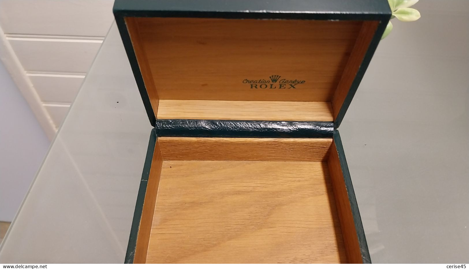 Coffret Rolex De Montre De Luxe Cuir Vert Rare - Matériel