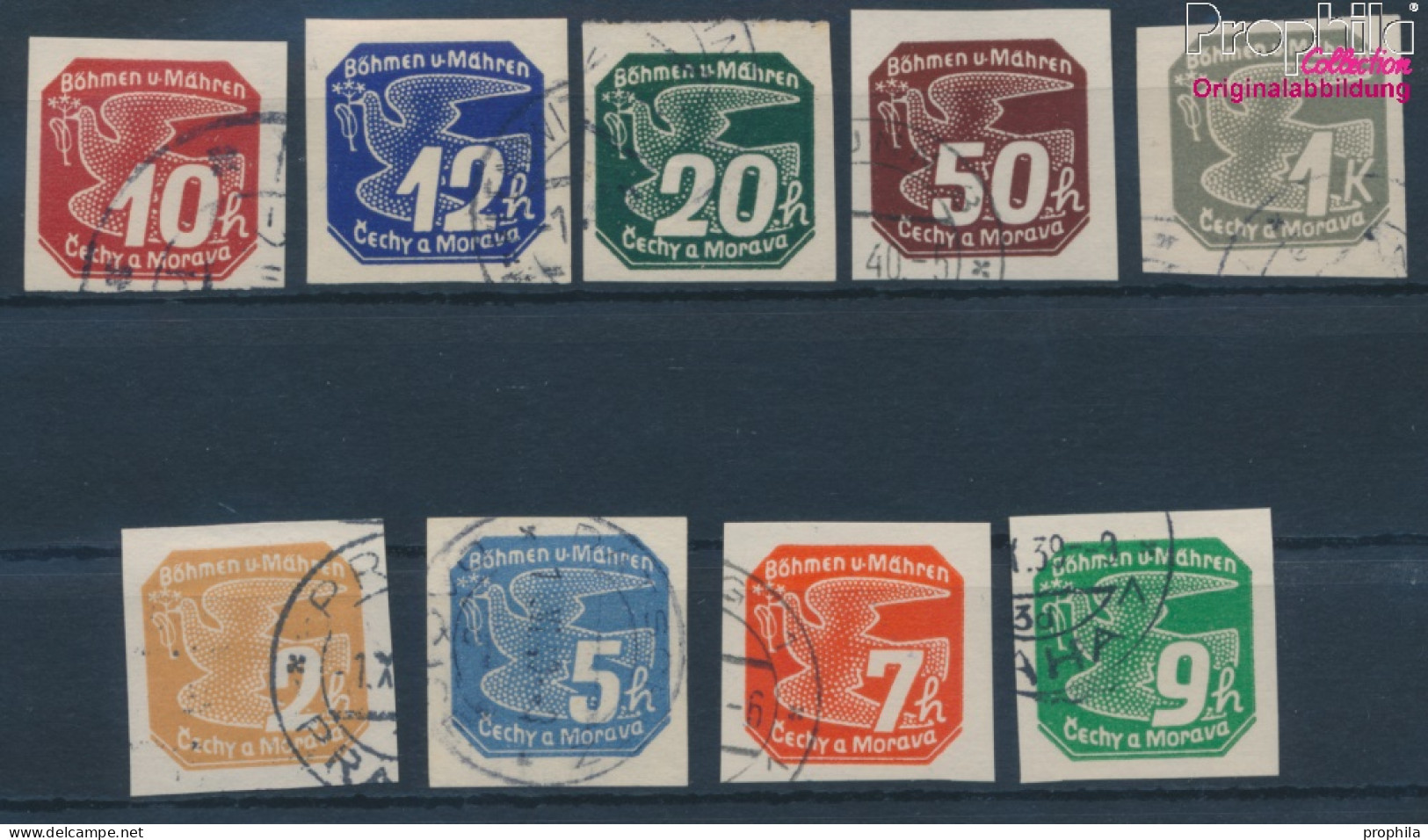 Böhmen Und Mähren 42-50 (kompl.Ausg.) Gestempelt 1939 Zeitungsmarken (10351441 - Used Stamps