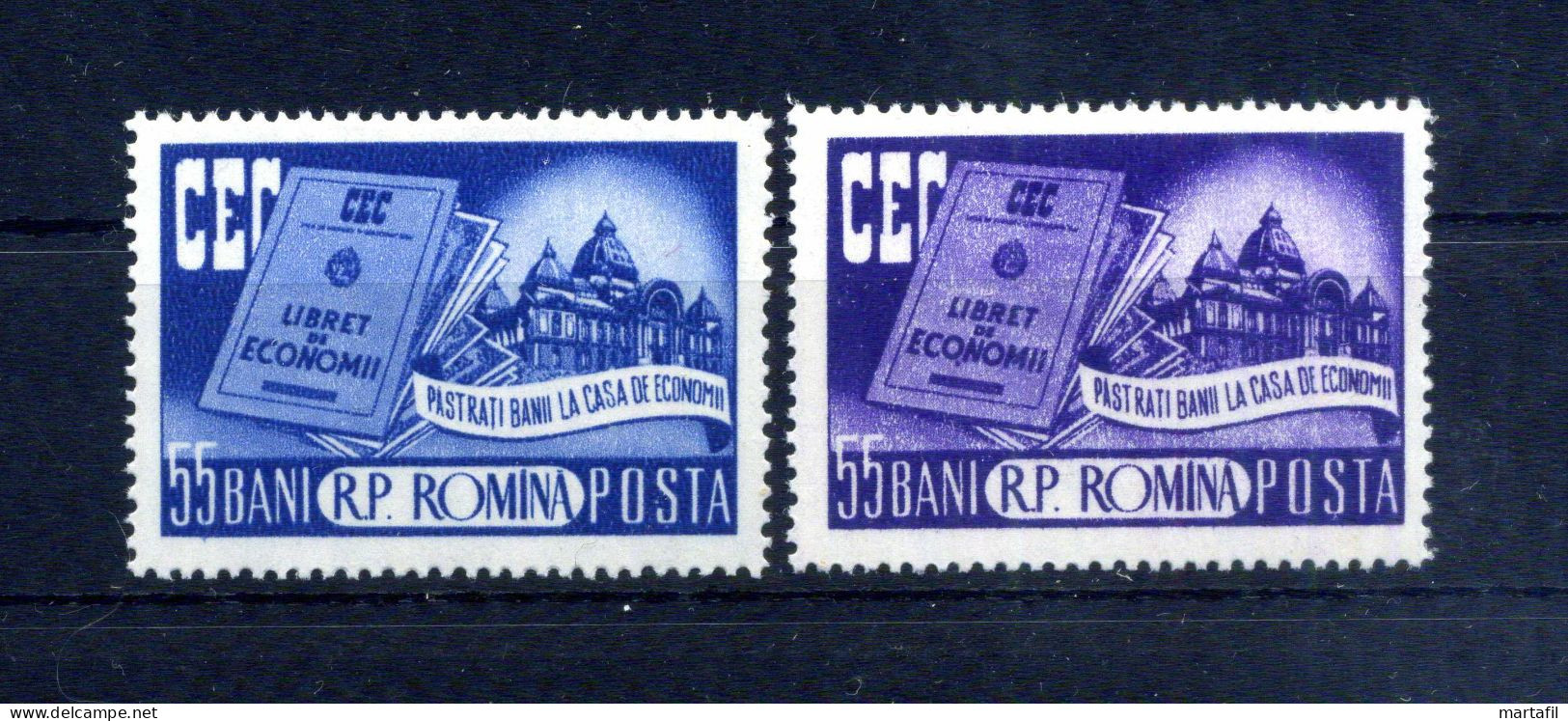 1955 ROMANIA SET MNH ** 1561/1562 Cassa Di Risparmio Statale - Nuevos