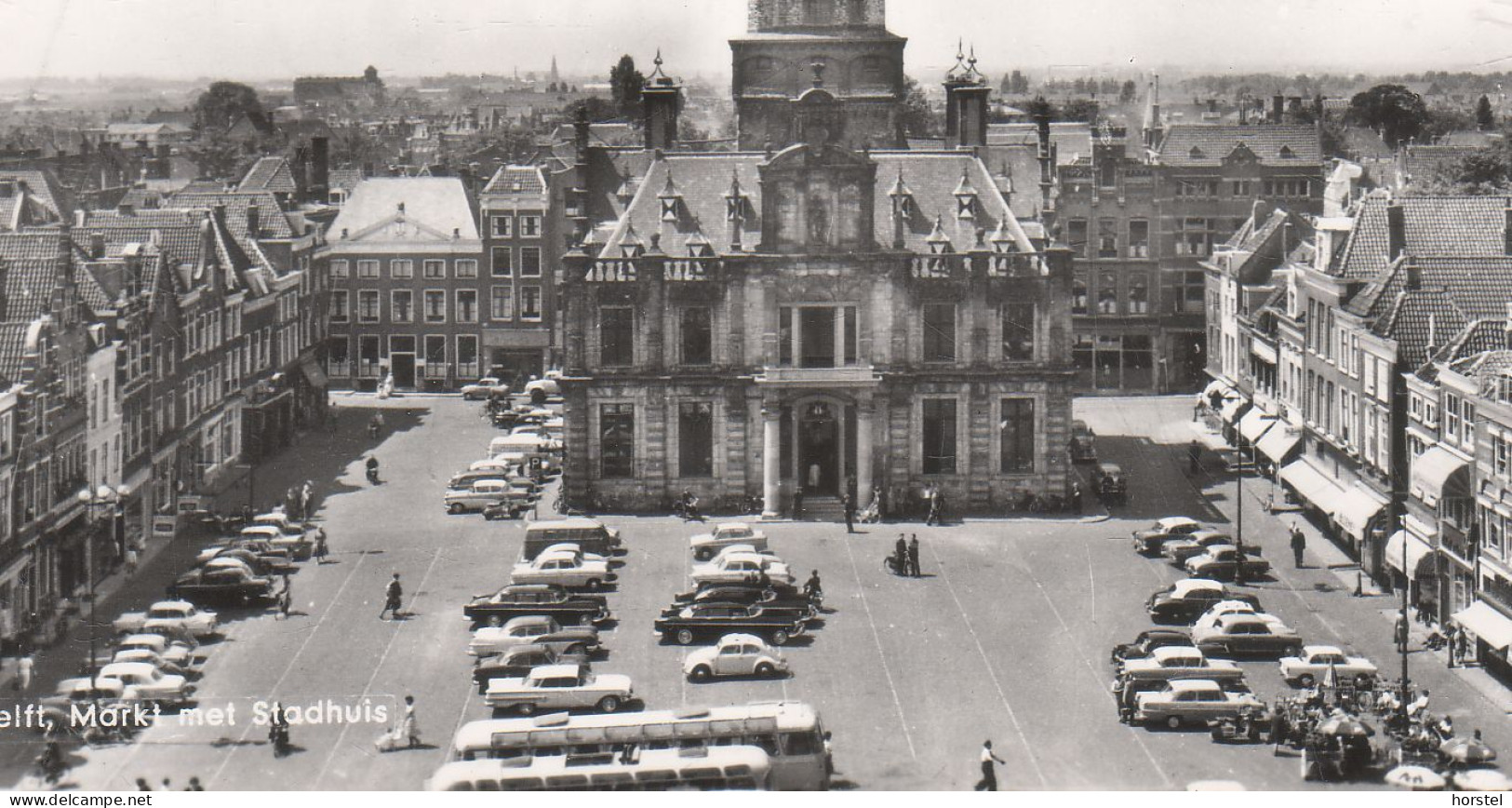 Netherland - Delft - Townhouse - Cars - VW Käfer - Opel Rekord P1 - US-car - Bus - Delft