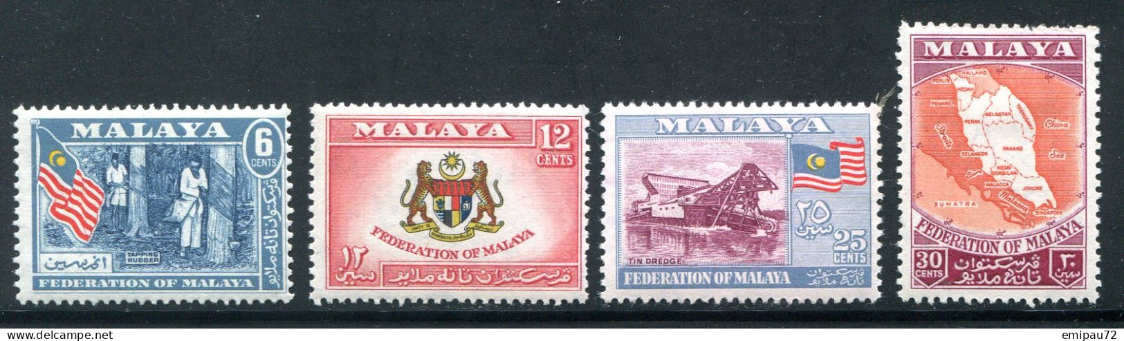 MALAISIE- Y&T N°80 à 83- Neufs Avec Charnière * - Fédération De Malaya