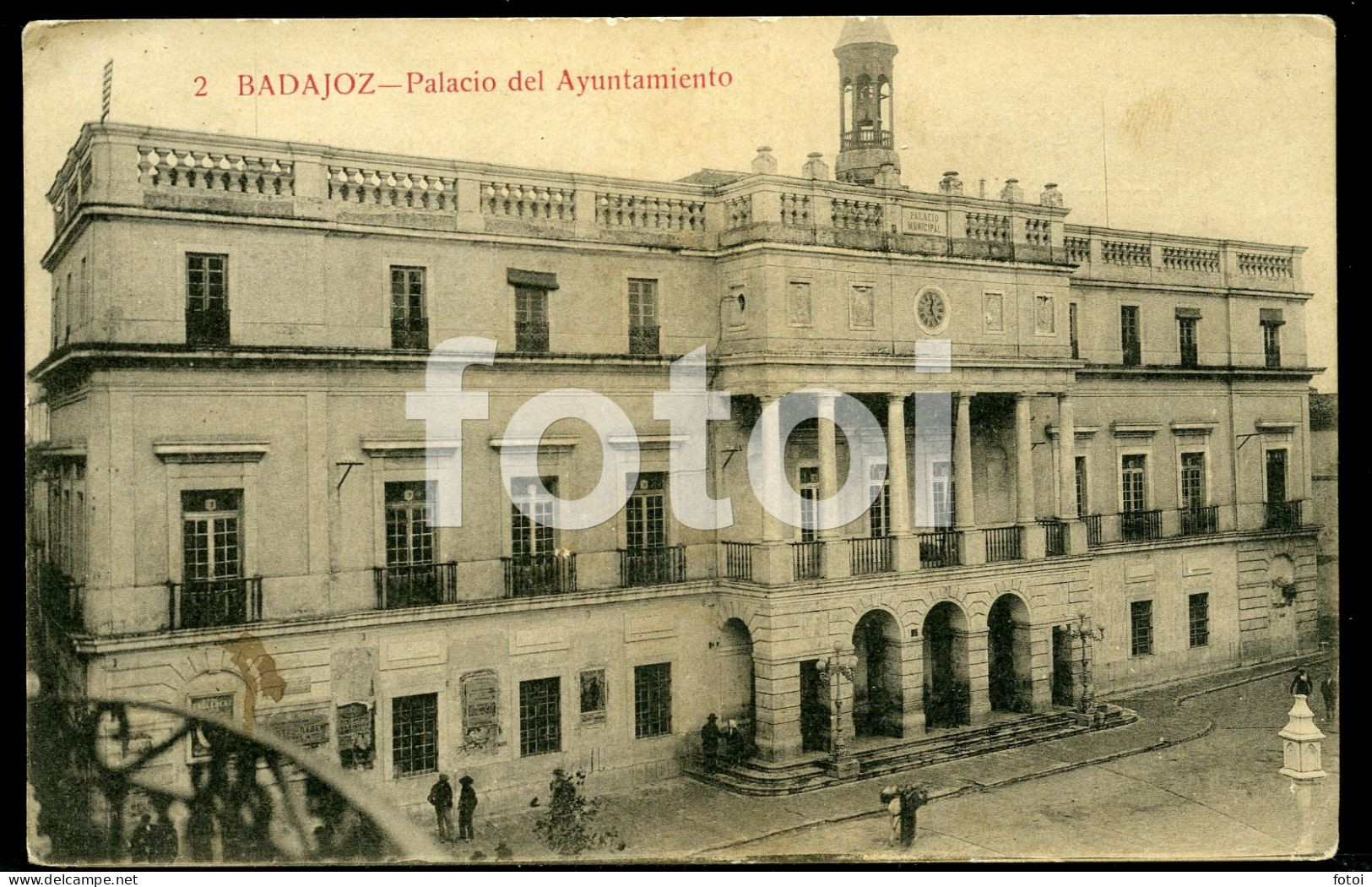 VINTAGE PHOTO POSTCARD PALACIO MUNICIPAL AYUNTAMIENTO BADAJOZ ESPAÑA SPAIN  CARTE POSTALE - Badajoz