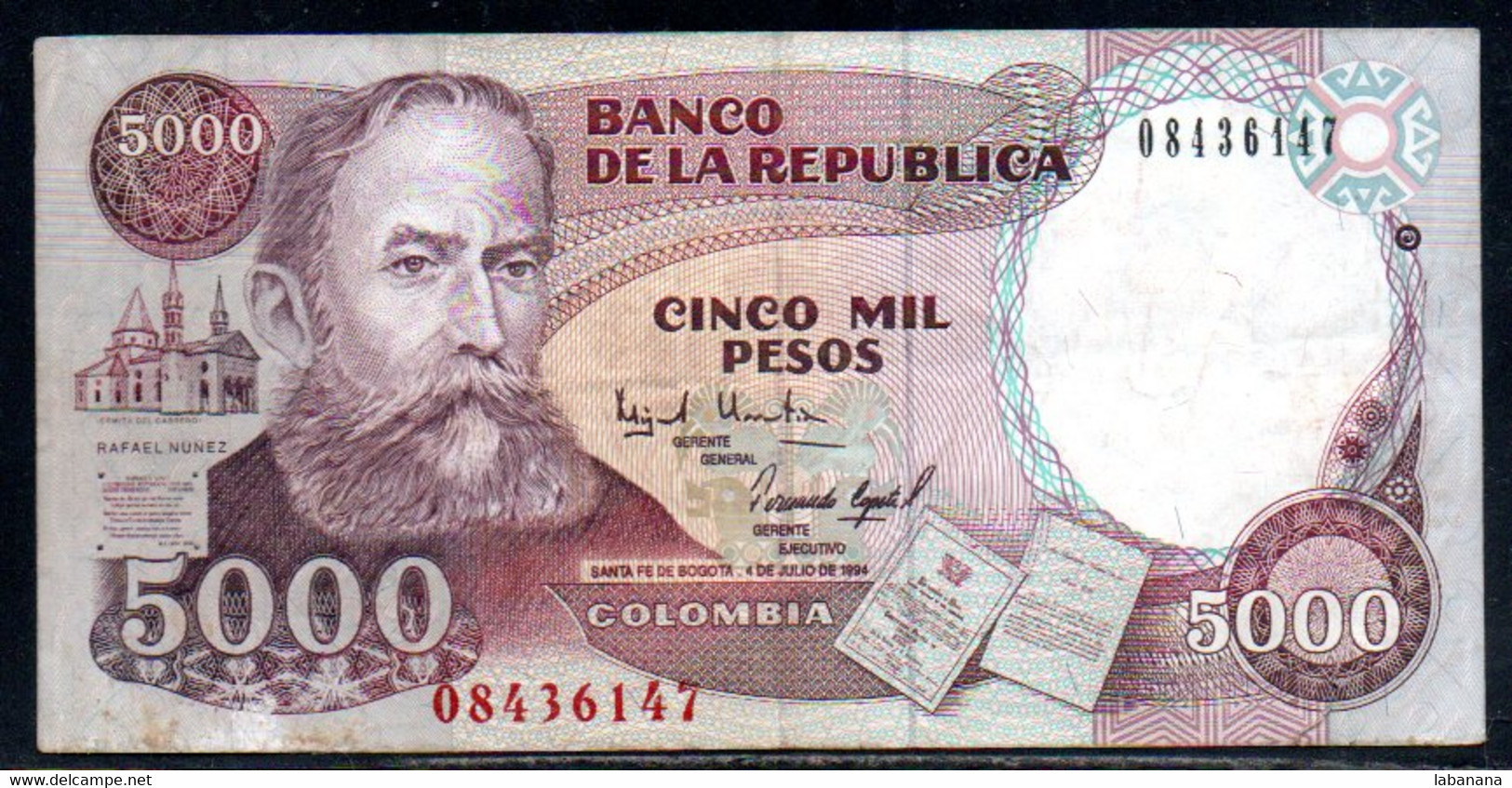 659-Colombie 5000 Pesos 1994-084 - Colombia