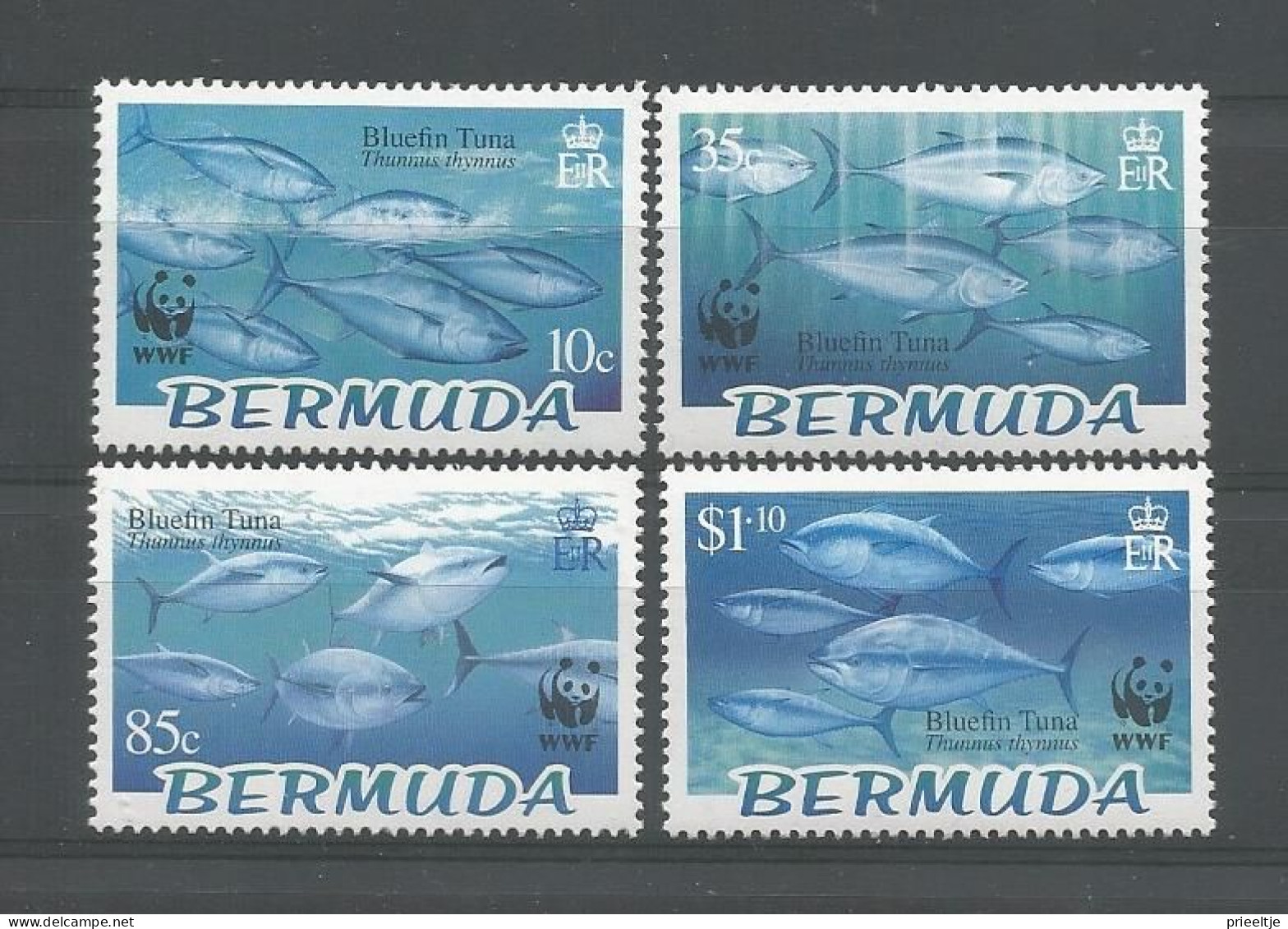 Bermuda 2004  WWF Bluefin Tuna Y.T. 882/885 ** - Bermuda