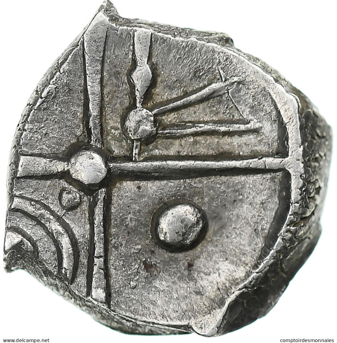 Cadurques, Drachme à La Tête Triangulaire, 2nd-1st Century BC, Argent, TTB+ - Gauloises