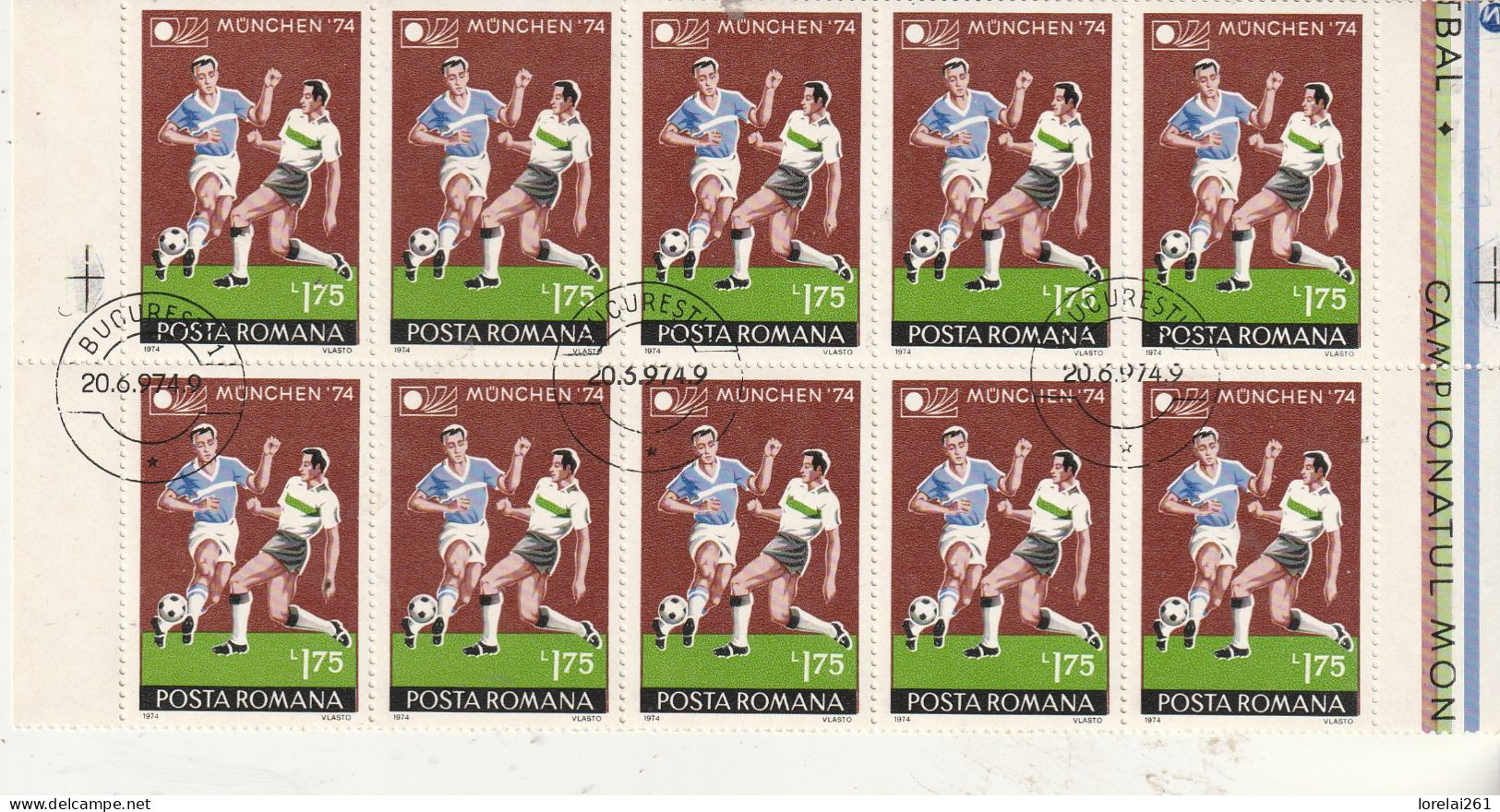 1974 - Munich 74 / FULL X 10 - Feuilles Complètes Et Multiples