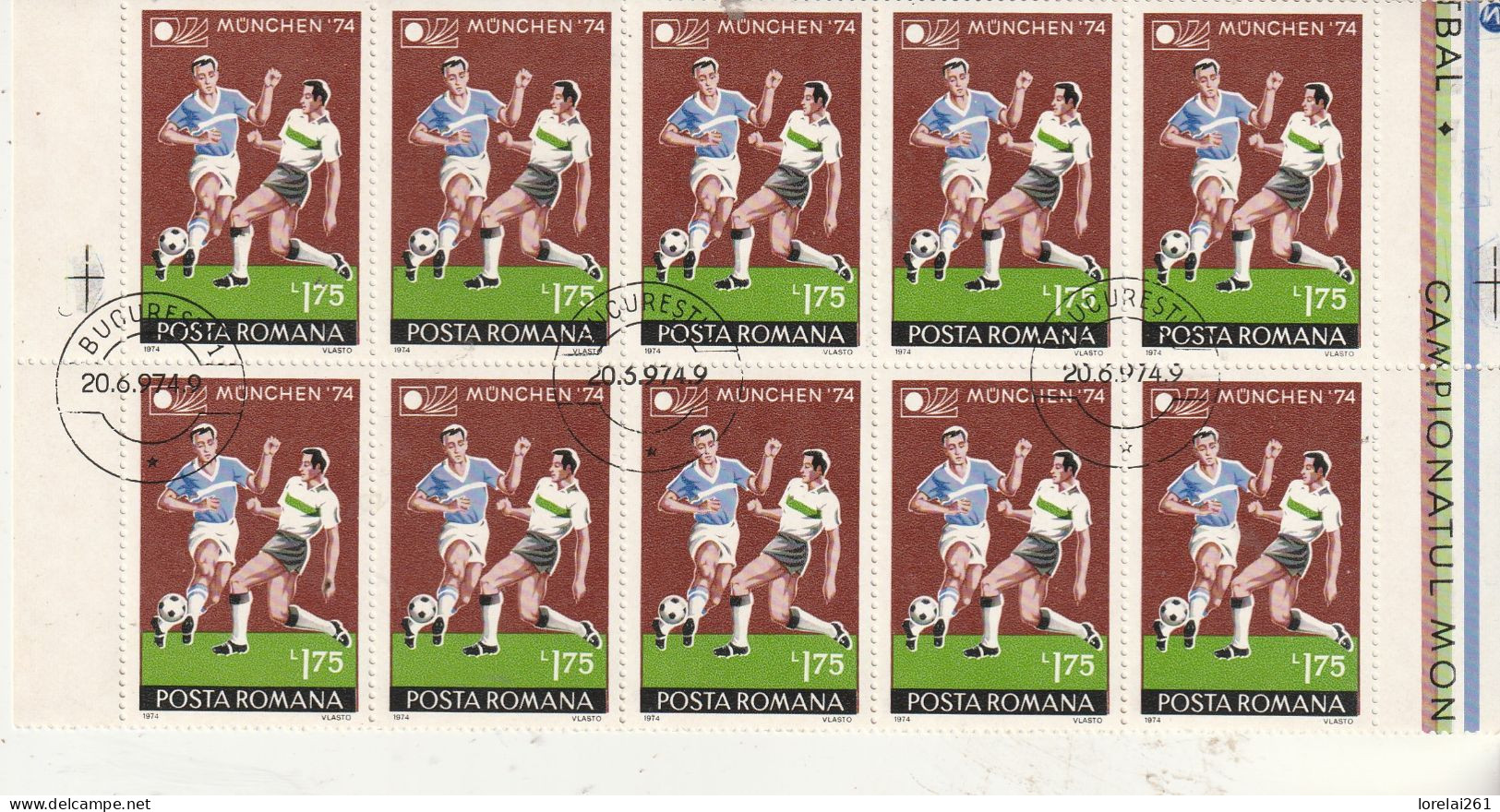 1974 - Munich 74 / FULL X 10 - Full Sheets & Multiples