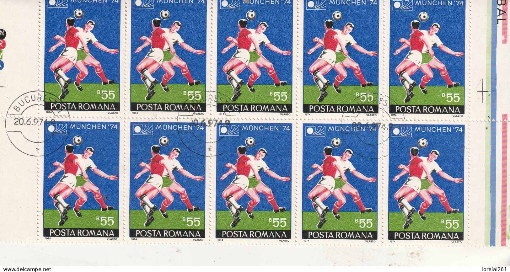 1974 - Munich 74 / FULL X 10 - Feuilles Complètes Et Multiples