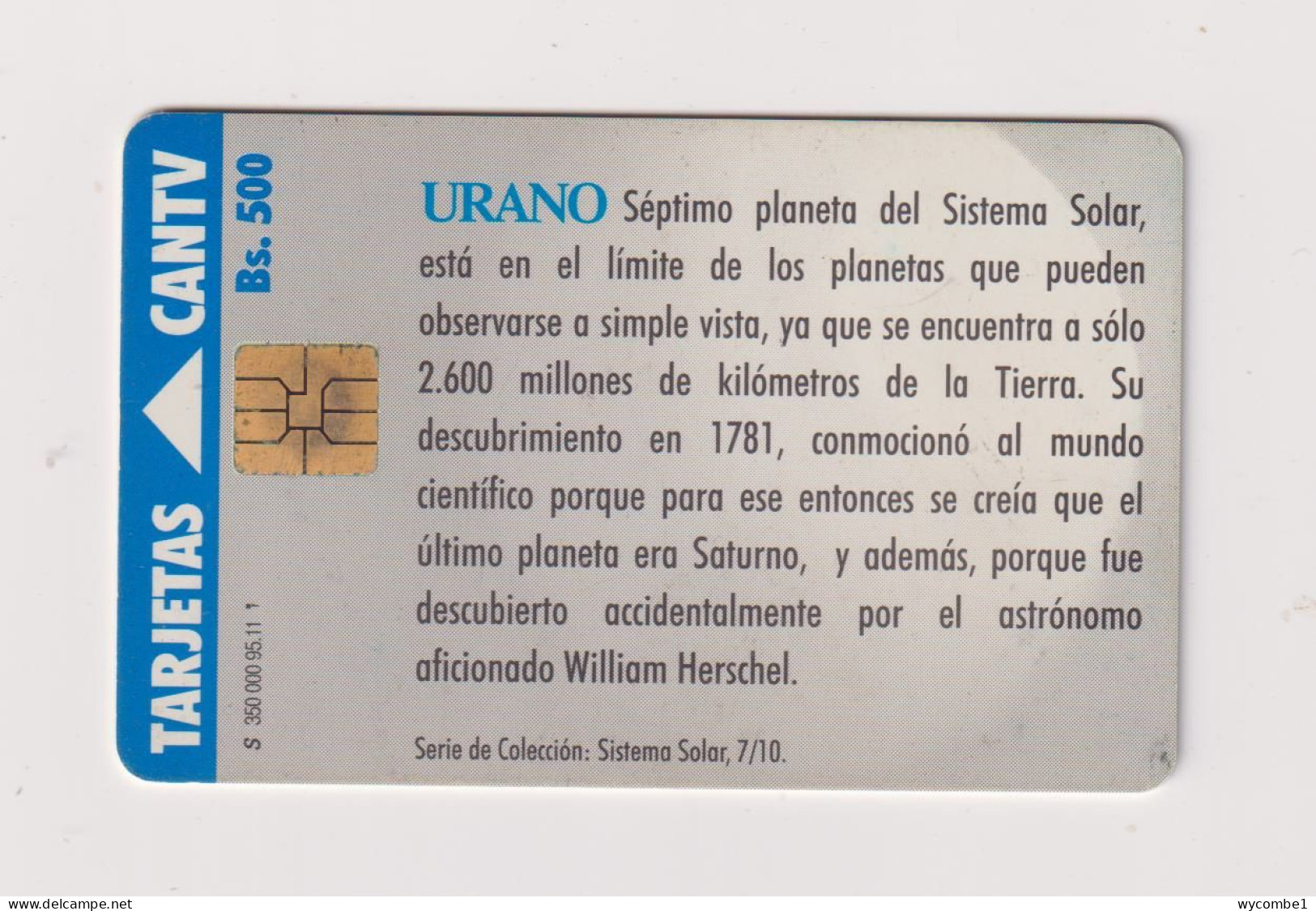 VENEZUELA  -  Uranus Chip Phonecard - Venezuela