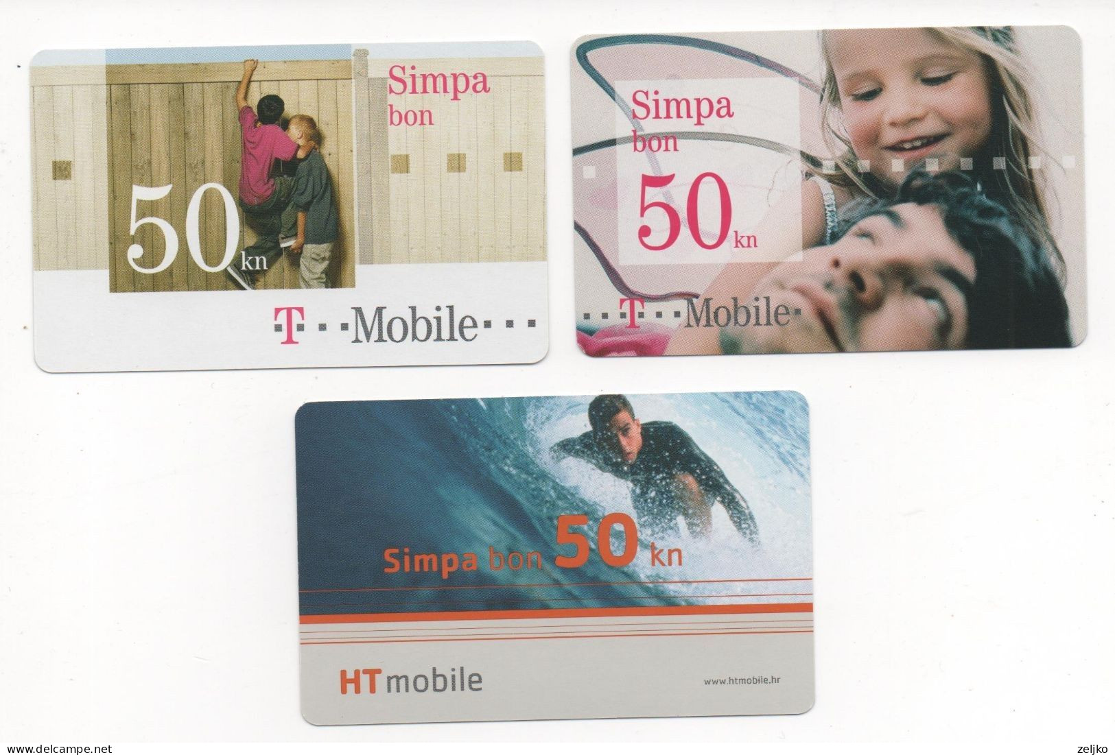 Croatia, HT Mobile, Simpa Bon, 3x50 Kuna - Ohne Zuordnung