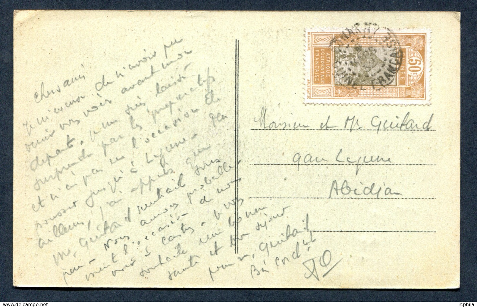 RC 27120 GUINÉE FRANÇAISE 1932 CONAKRY SUR CP POUR LA FRANCE - Brieven En Documenten