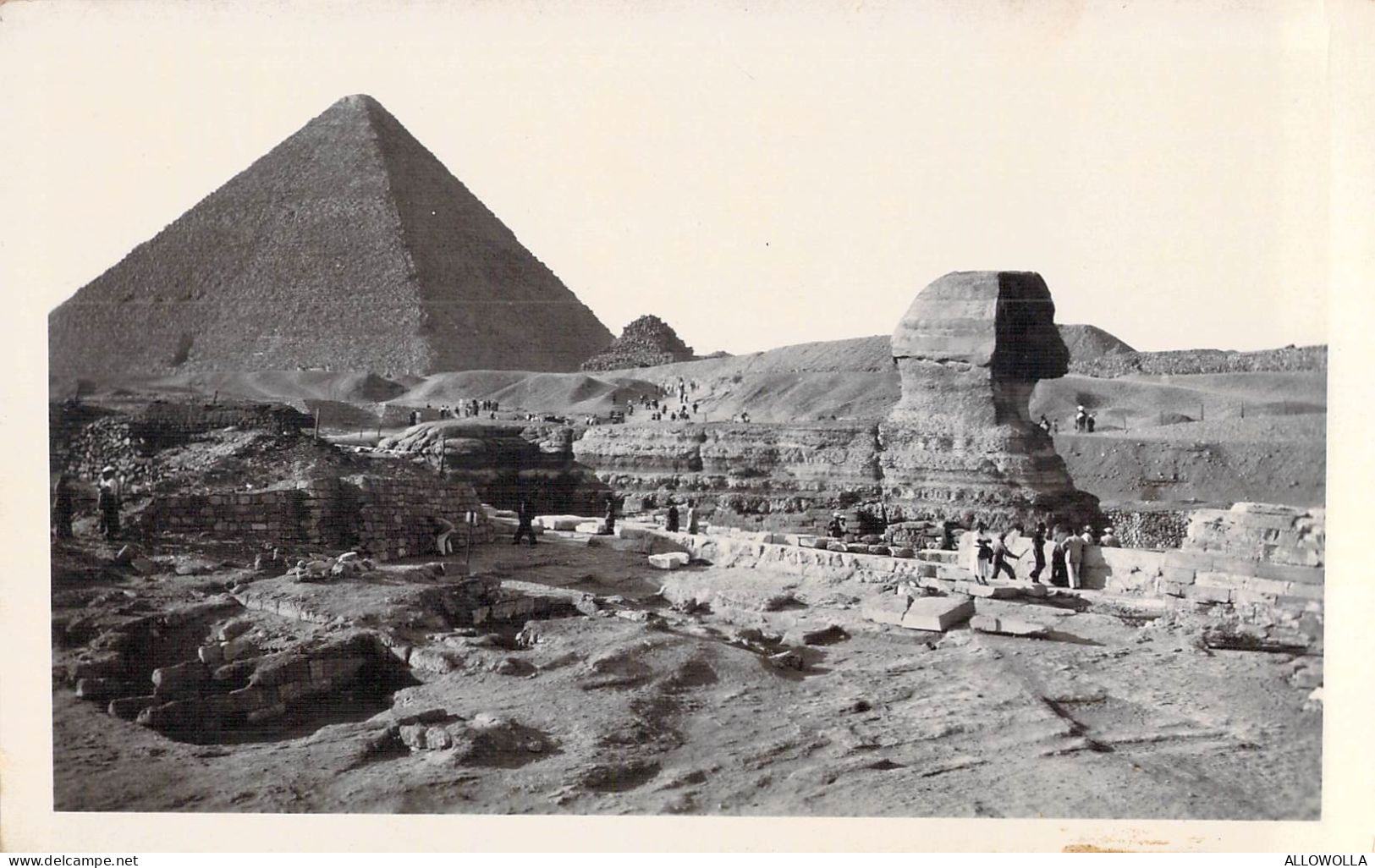 26218 " PIRAMIDE DI KEFREN E SFINGE "  -VERA FOTO-CART. NON SPED. - Gizeh