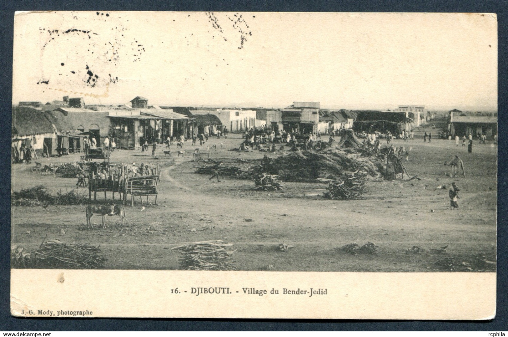 RC 27121 PORT SAID 1913 MOUCHON SUR CP DE DJIBOUTI POUR LA DIRECTION D'ARTILLERIE A NOUMÉA Nelle CALEDONIE - Storia Postale