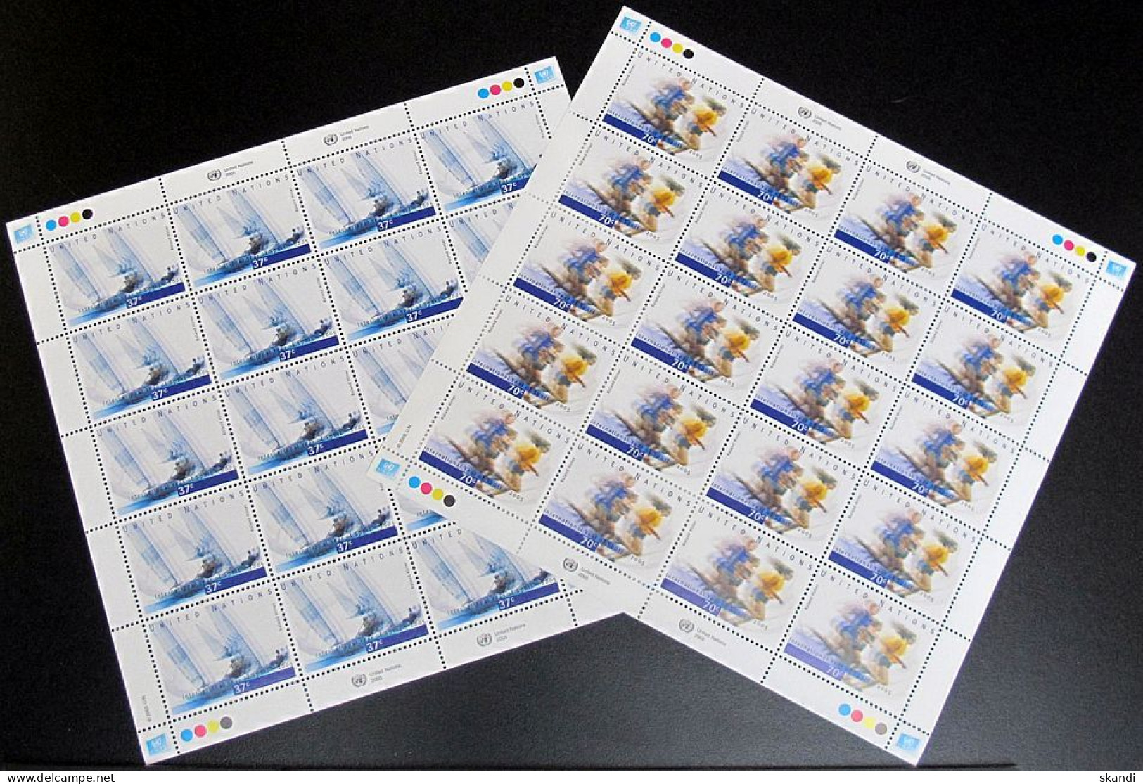 UNO NEW YORK 2005 Mi-Nr. 984/85 Kleinbögen ** MNH - Hojas Y Bloques