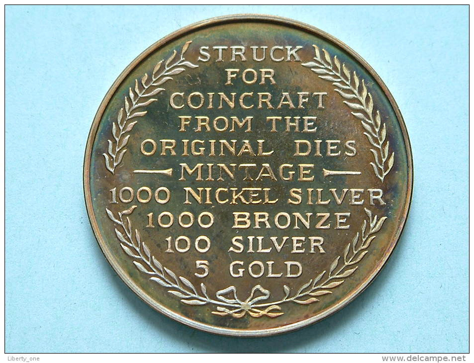 Long Live The President Medal ( George Washington ) Bronze Proof 38 Mm/20 Gr. 1/1000 ( For Grade, Please See Photo ) !! - Otros & Sin Clasificación