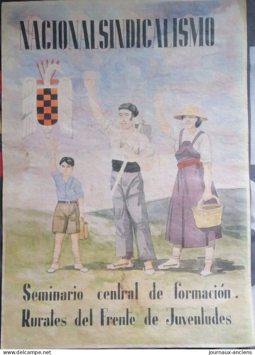 GUERRE D'ESPAGNE - 1936 = 1939 - AFFICHE ESPAGNOL - NACIONALSINDICALISMO - Affiches