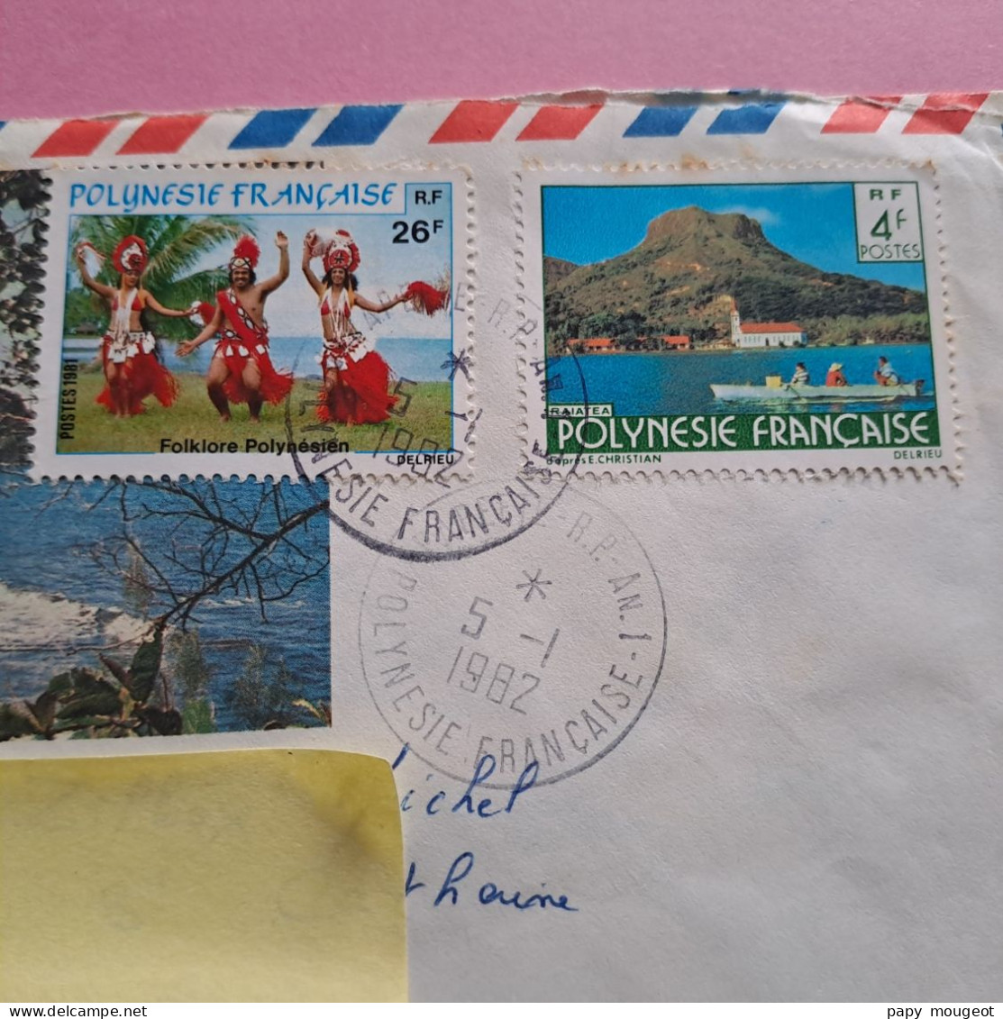 Lettre Par Avion - SP 91377 Pour Nancy - CAD Papette RP An.1 - 05-01-1982 - Tahiti