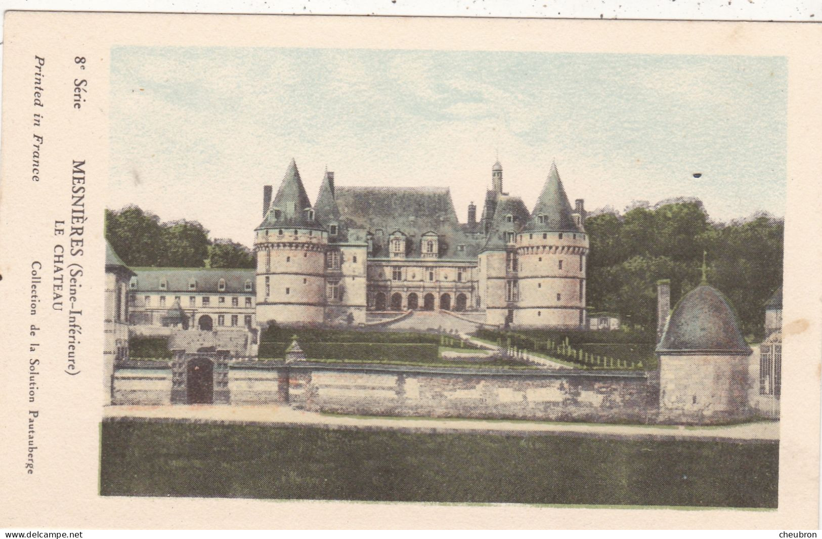 76. MESNIERES. CPA COLORISÉE. LE CHATEAU. - Mesnières-en-Bray