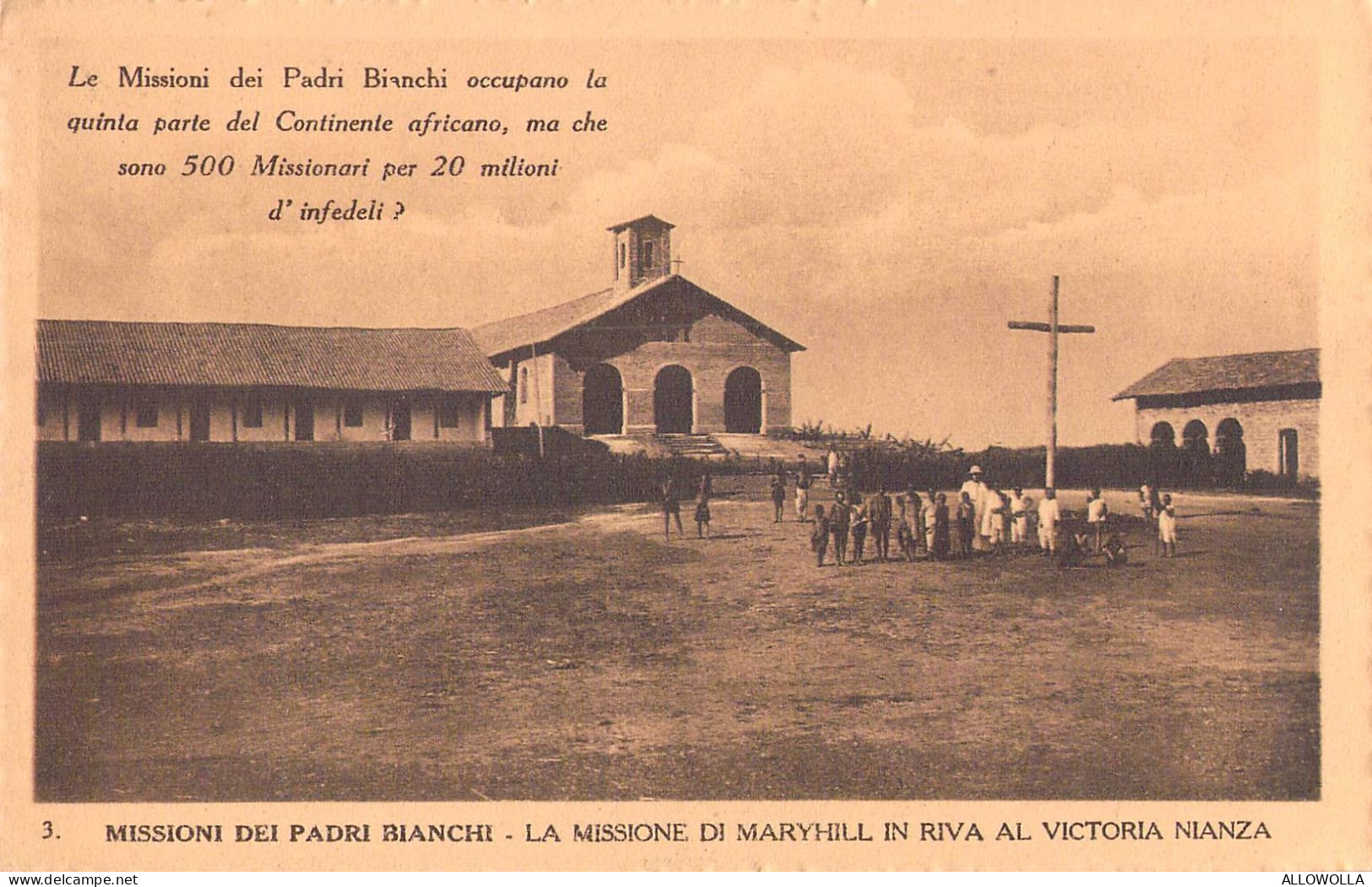 26221 " MISSIONI DEI PADRI BIANCHI-LA MISSIONE DI MARYHILL IN RIVA AL VICTORIA NIANZA "ANIMATA -VERA FOTO-CART.NON SPED. - Uganda
