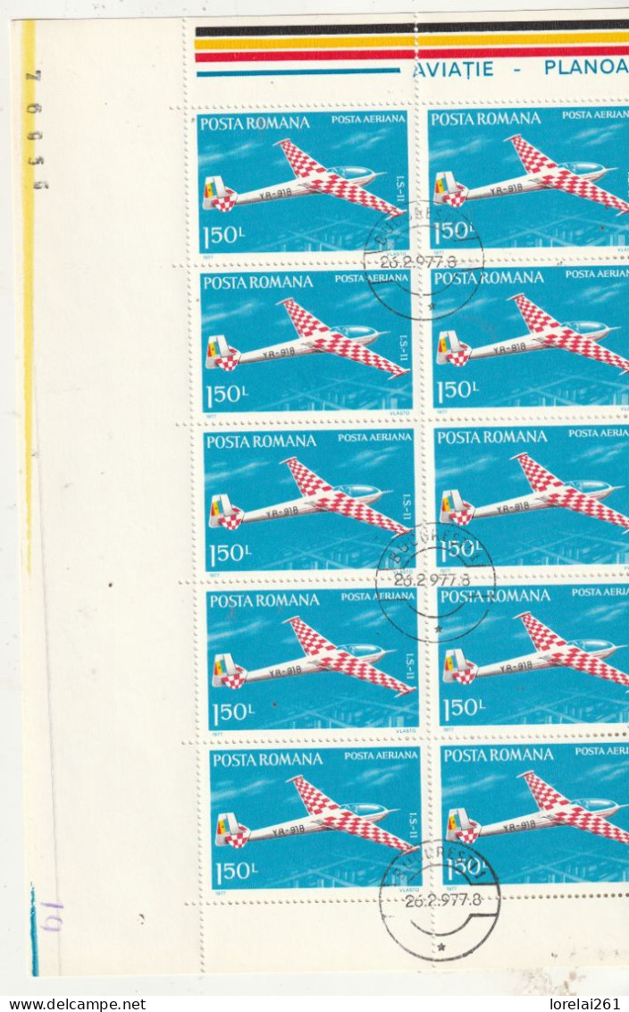 1977 - Aviation/vol à Voile - FULL X 10 - Full Sheets & Multiples