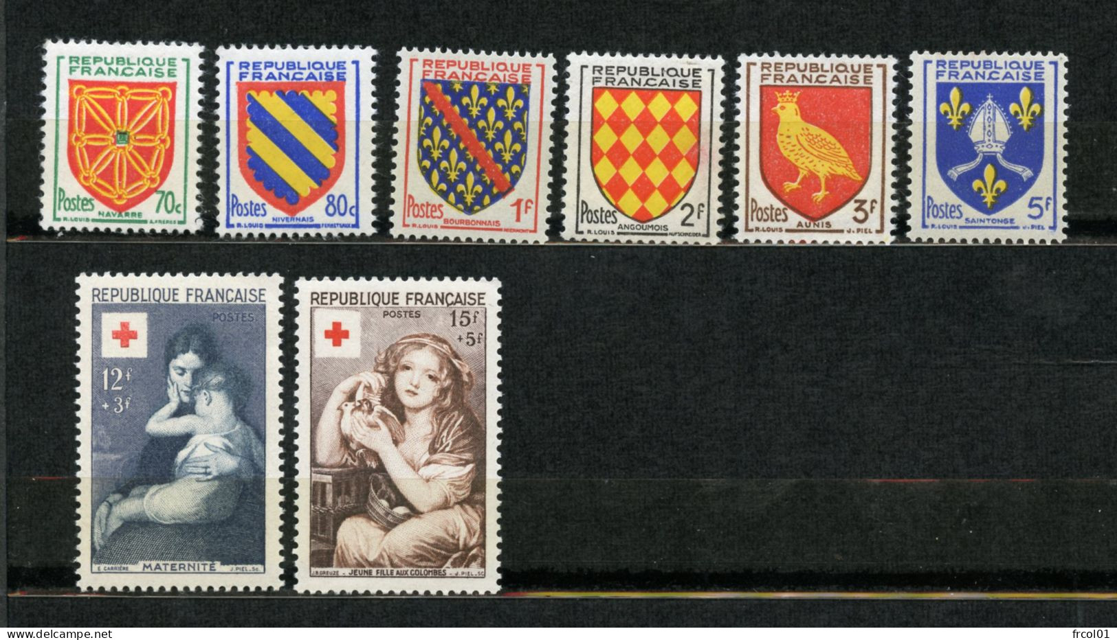 France, Yvert Année Complète 1954** Luxe, 968/1007, 40 Timbres , MNH - 1950-1959