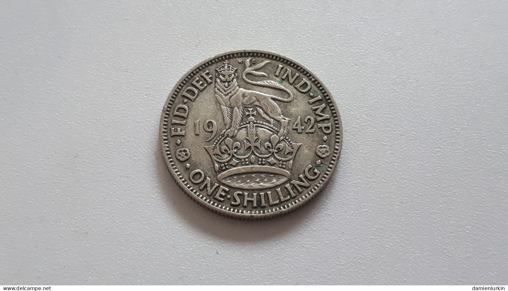 ROYAUME-UNI GEORGE VI ONE SHILLING 1942 ARGENT/SILVER FRAPPE MEDAILLE - I. 1 Shilling