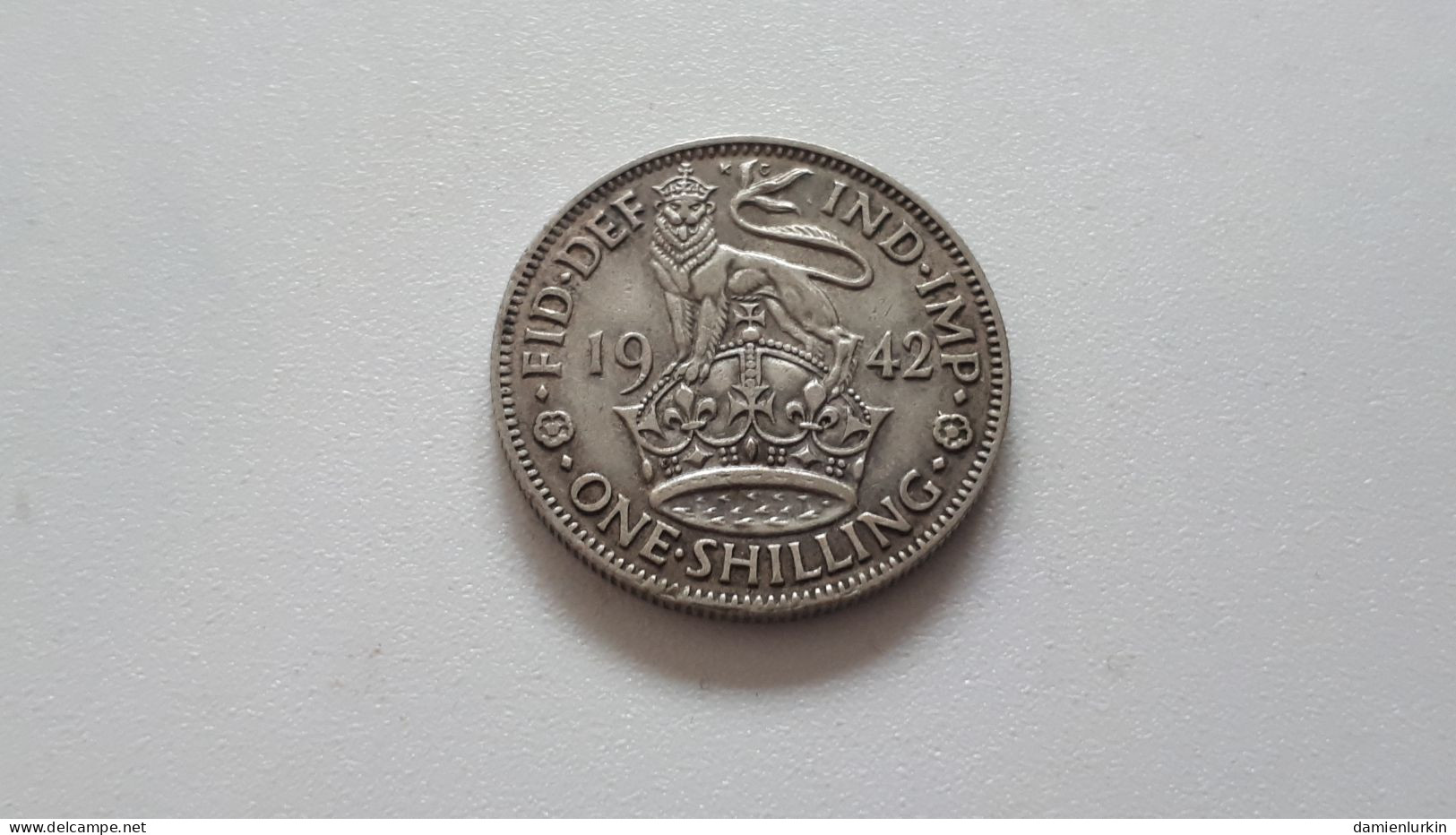 ROYAUME-UNI GEORGE VI ONE SHILLING 1942 ARGENT/SILVER FRAPPE MEDAILLE - I. 1 Shilling